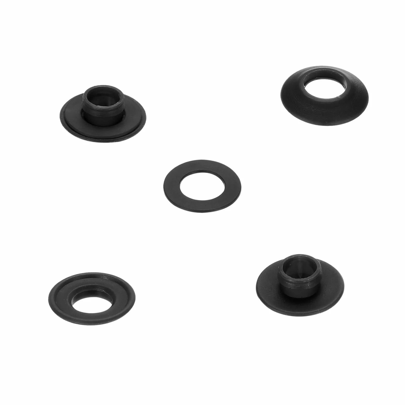 QUARKZMAN Zestaw 10 plastikowych oczek do plandek, zasłon tekstylnych dla plandek basenowych, markiz i banerów, klipsów mocujących, czarnych