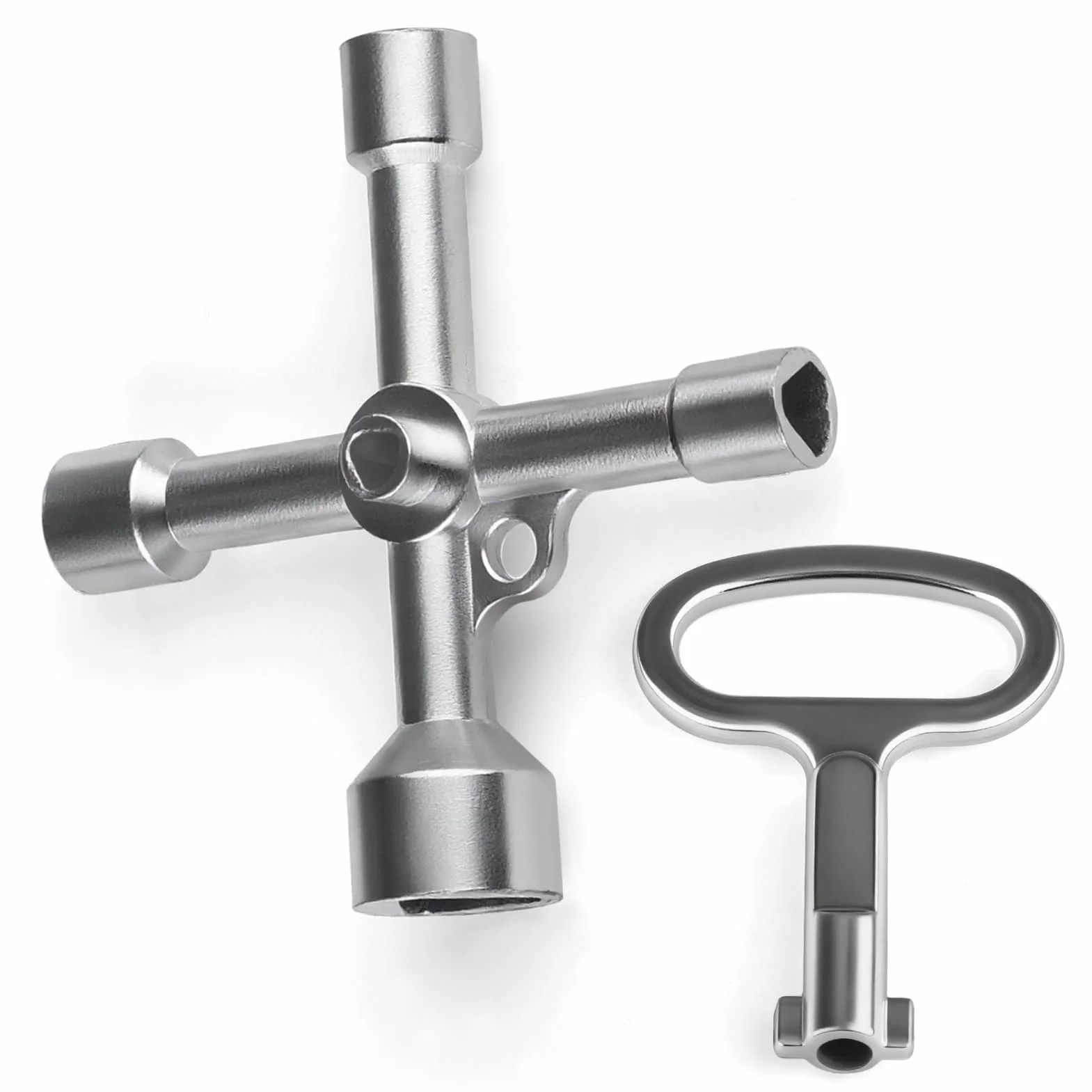 Klucz trójkątny 4-drożny, 5 rozmiarów, średnica wewnętrzna, uniwersalny klucz krzyżowy, (7 mm/10 mm/12 mm/13 mm/18 mm), trójkątny klucz na śmieci do wodomierza, licznik gazu