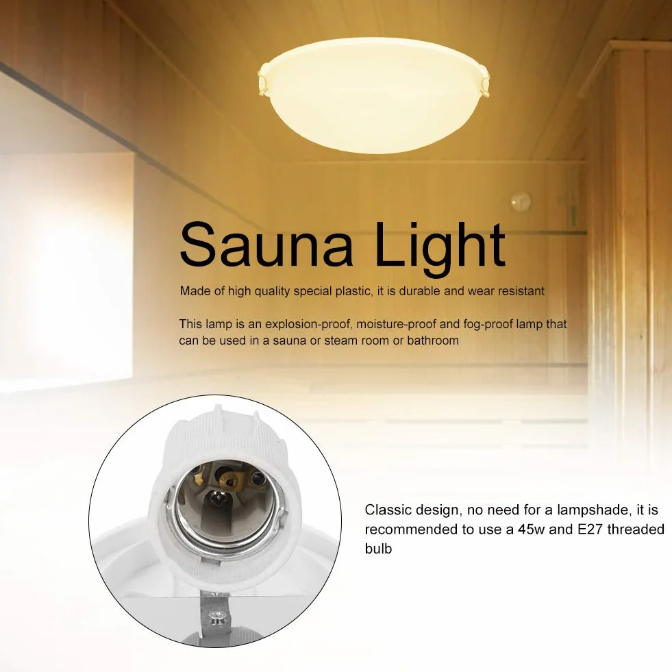 Lampa do sauny przeciwmgielnej, przeciwwybuchowa do sauny, odporna na wysoką temperaturę, lampa przeciwmgielna do łazienki i saun