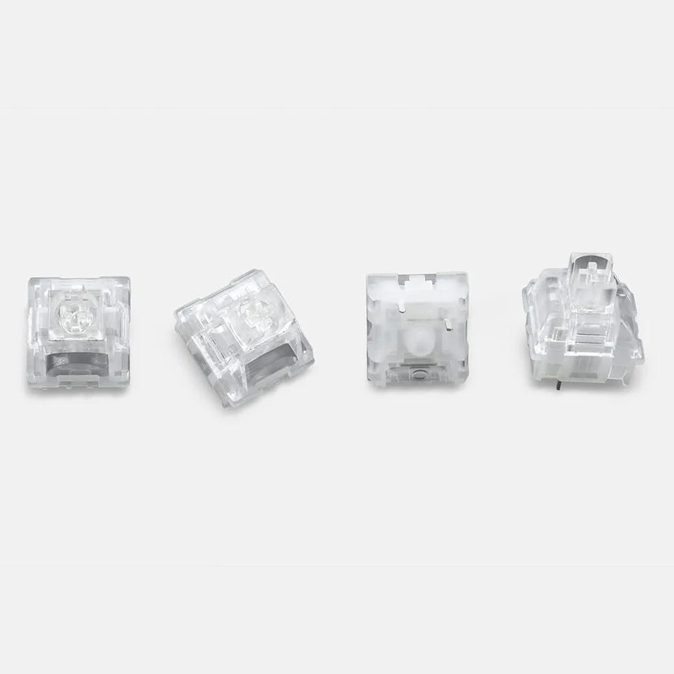 TTC Frozen Silent V2 Switch, Transparent RGB Pre-Lubed Silent Linear Mechanical Keyboard Switch (110PCS)