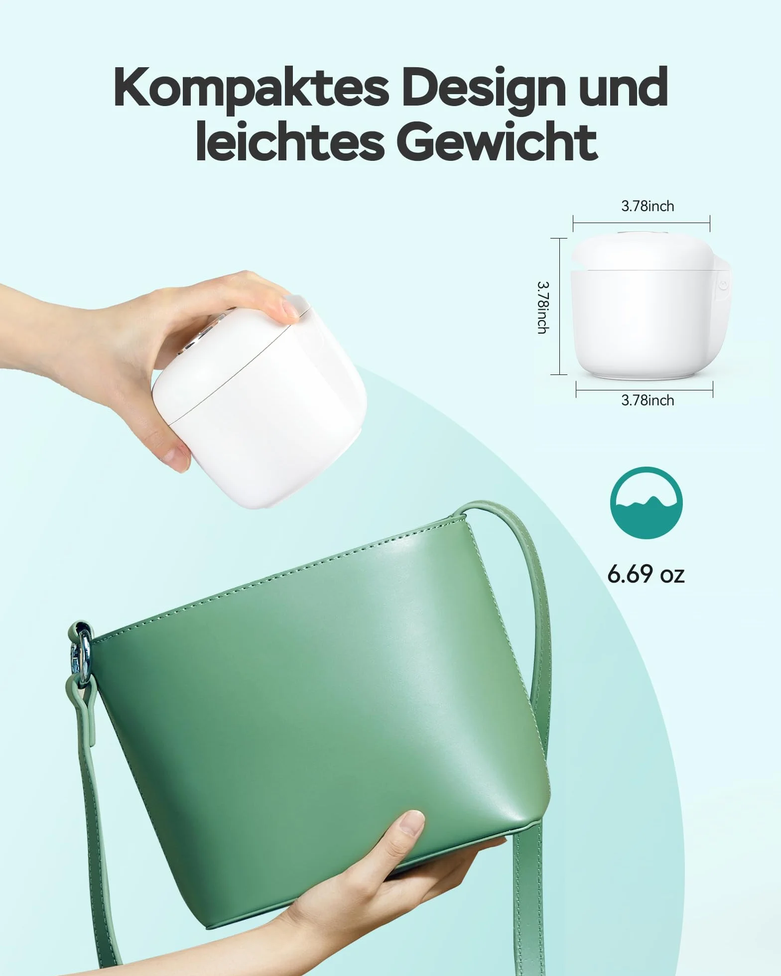 AGPTEK Ultradźwiękowe urządzenie do czyszczenia aparatów ortodontycznych, 45 kHz, z wentylatorem, 190 ml, ultradźwiękowe urządzenie do czyszczenia protez zębowych, szyn zębowych, korektorów, szyn
