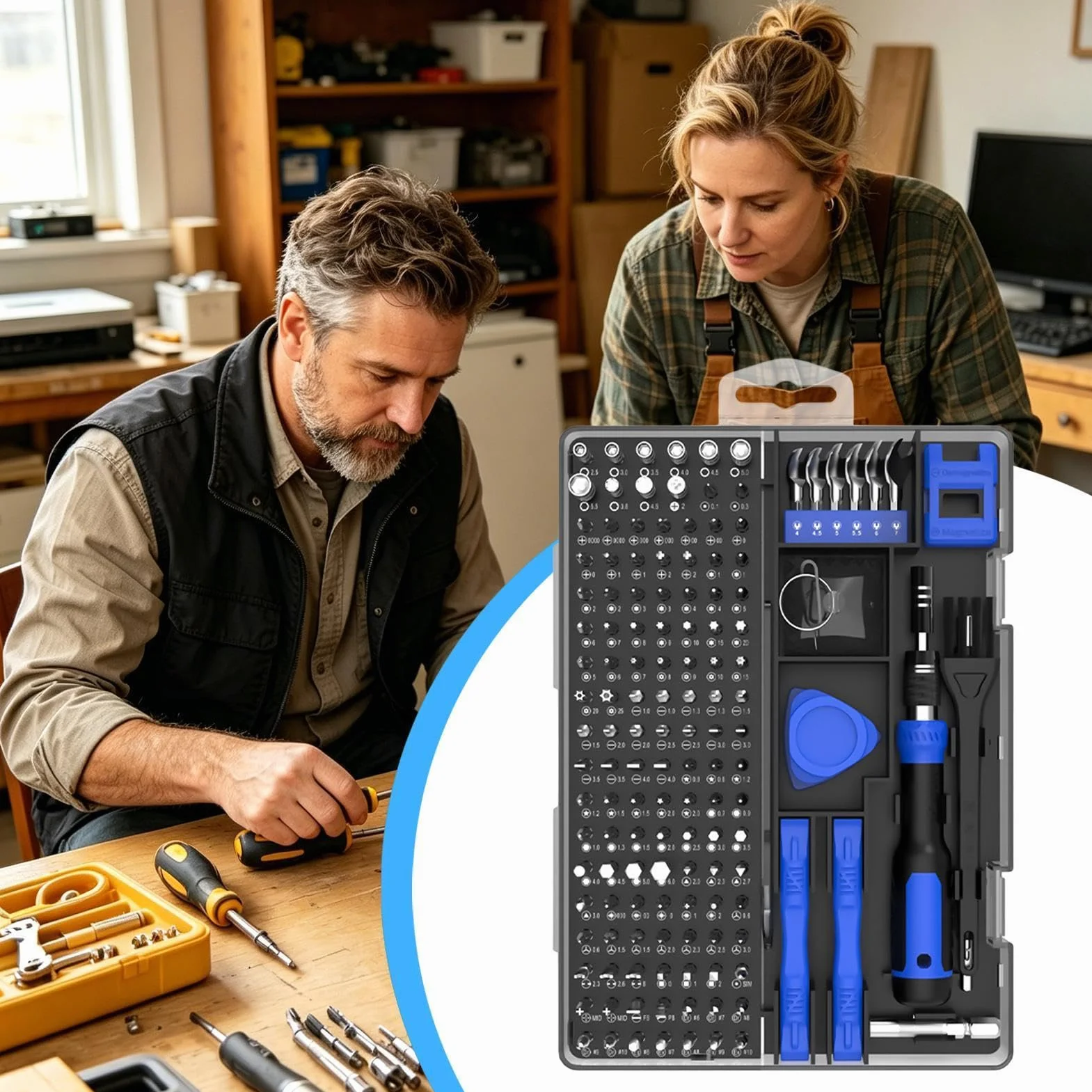 Zestaw wkrętaków precyzyjnych do elektroniki 160 w 1, przenośne narzędzie | Zestaw wkrętaków do naprawy urządzeń Do warsztatu przemysłowego, komputera, laptopa, urządzeń