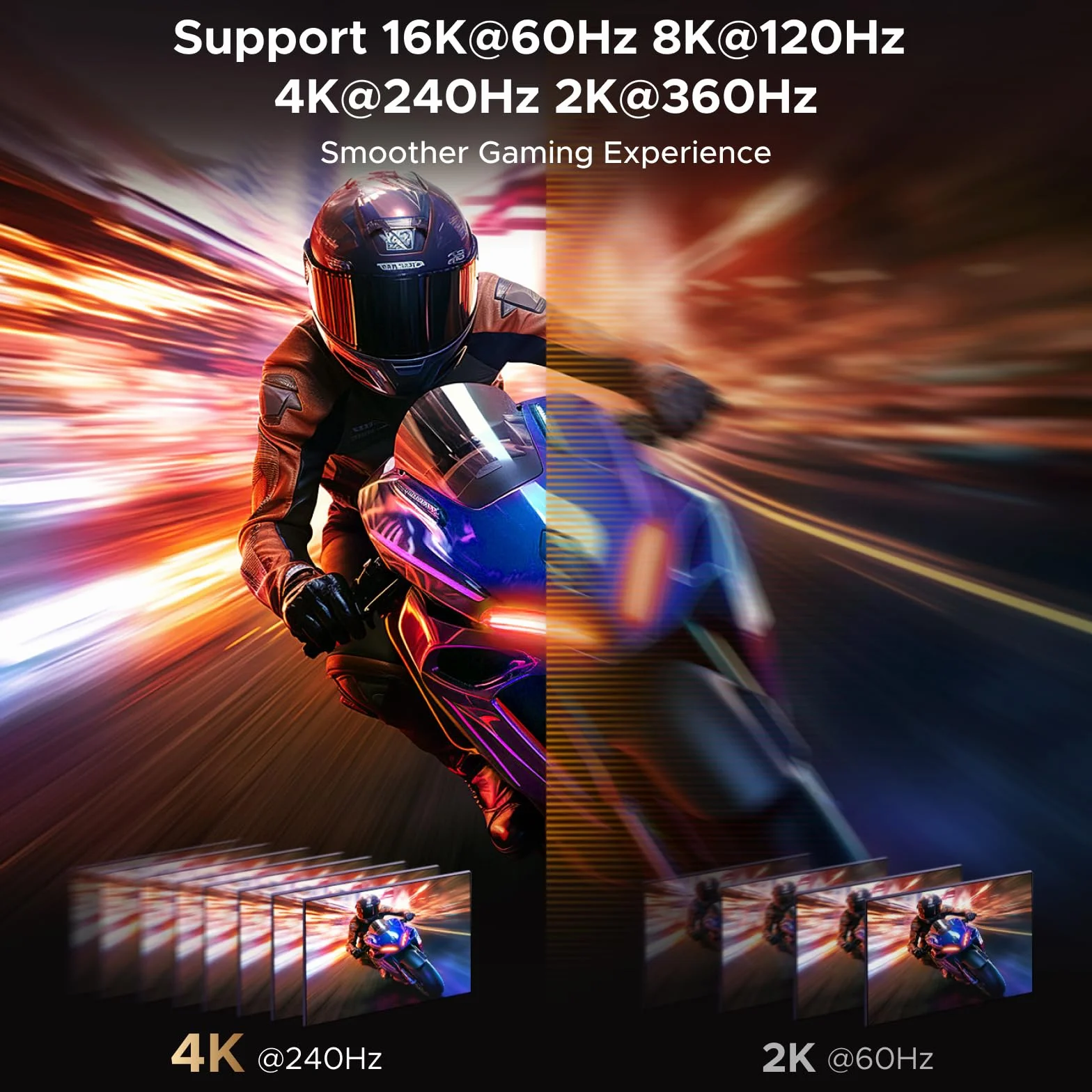 UGREEN 16K Kabel Displayport 2.1 16K 10K 60Hz 8K 120Hz 4K 240Hz 165Hz 144Hz, kabel DP 80Gbps z HDR, FreeSync, G-Sync, DSC 1.2a, HDCP 2.2 do PC, HDTV, monitorów gamingowych (1M)