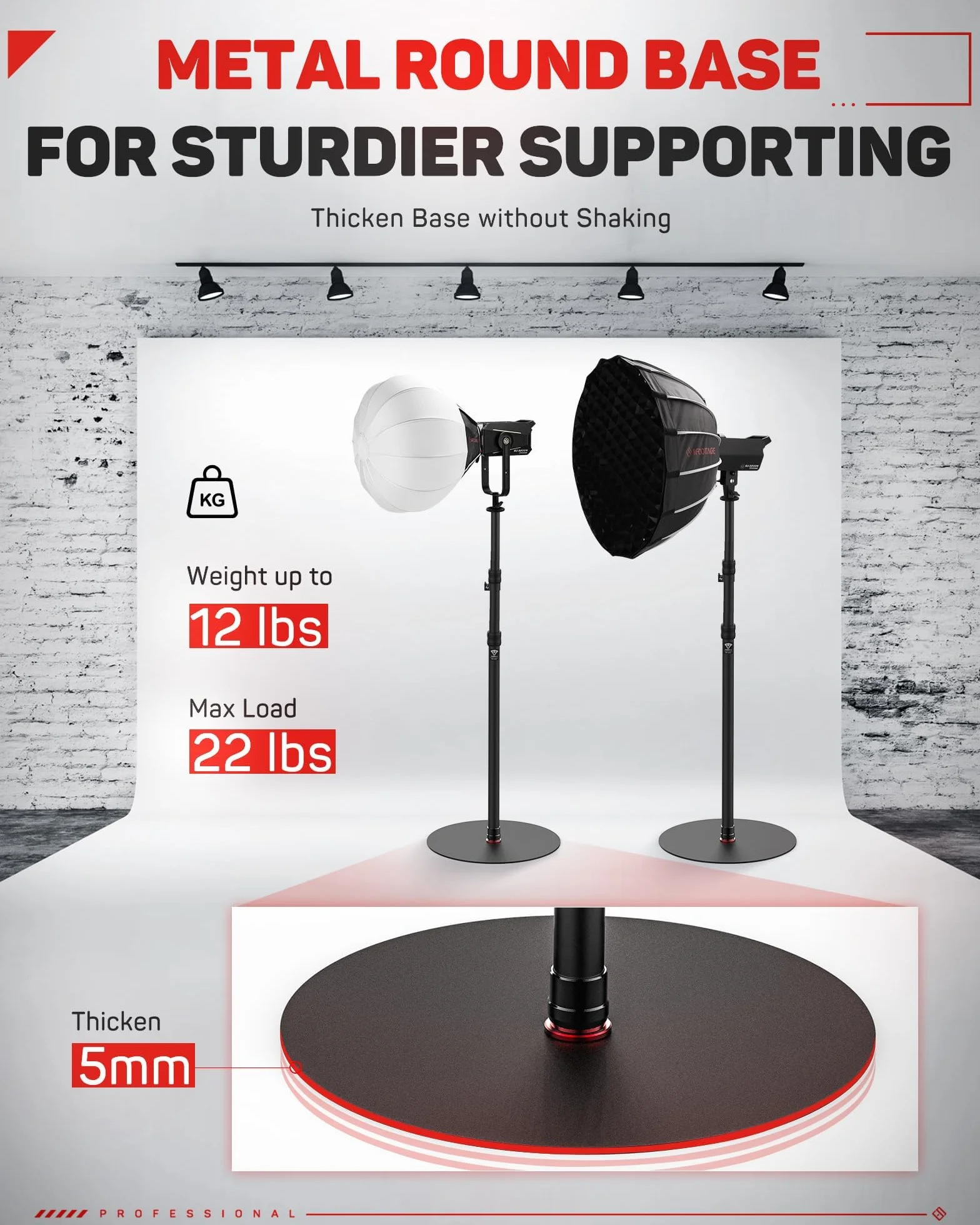 IFOOTAGE A400 okrągła podstawa monopod statyw studyjny 200,7 cm ładowność 10 kg