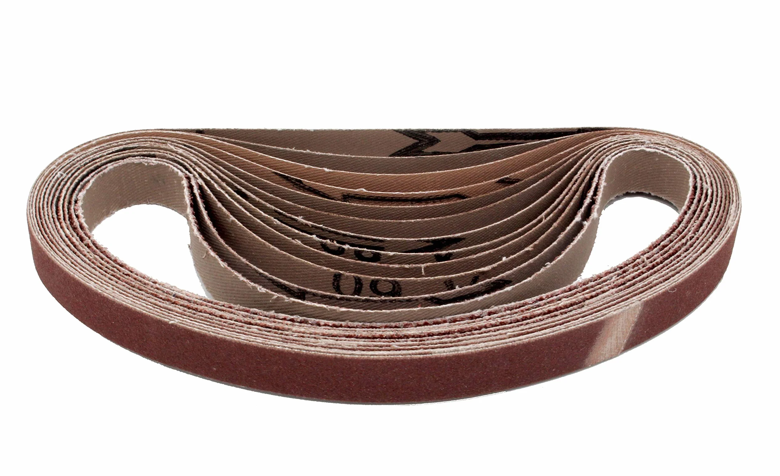 Profesjonalne taśmy szlifierskie z tkaniny │ 48 sztuk │ 13 x 451 mm │ po 8 x ziarnistość 40/60/80/120/180/240 │ kompatybilne z pilnikiem elektrycznym Black&Decker® │ papier ścierny │ zestaw taśm szlifierskich