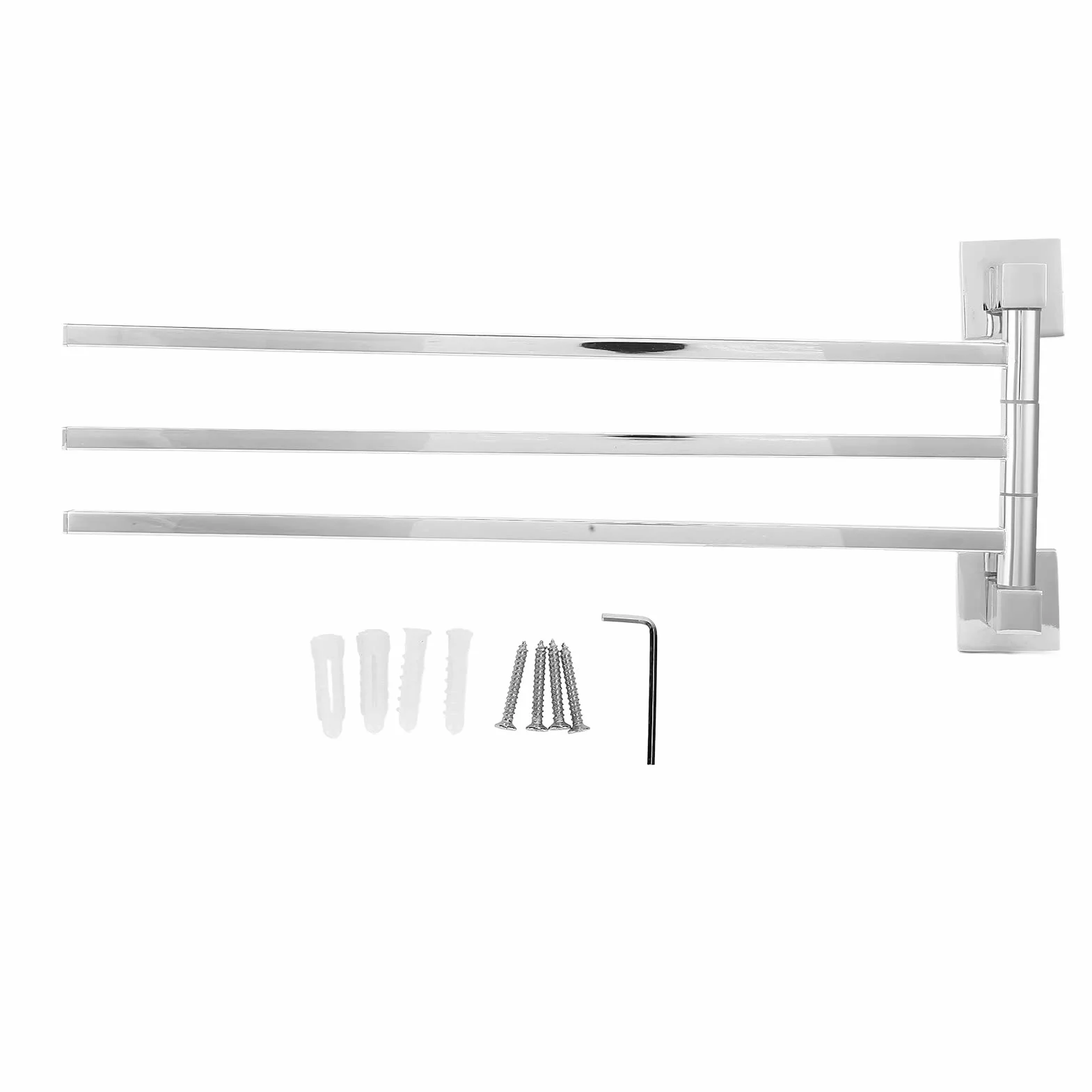 Obrotowy Wieszak na Ręczniki 2/3/4 Uzbrojenie 40 Cm Obrotowy Wieszak na Ręczniki Obrót o 180° Uchwyt na Ręczniki Bede Stal Nierdzewna Obrotowe ramię Wieszak (250255 Aktywne trzy