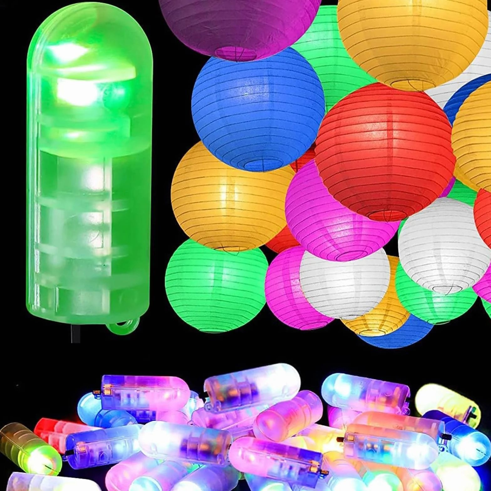 Koboko 30 sztuk mini diody LED do balonów, kolorowe mini światło LED, latarnie LED do balonów, świeczki LED do balonów, światło LED do balonów papierowych, światło LED do balonów na urodziny, wesele