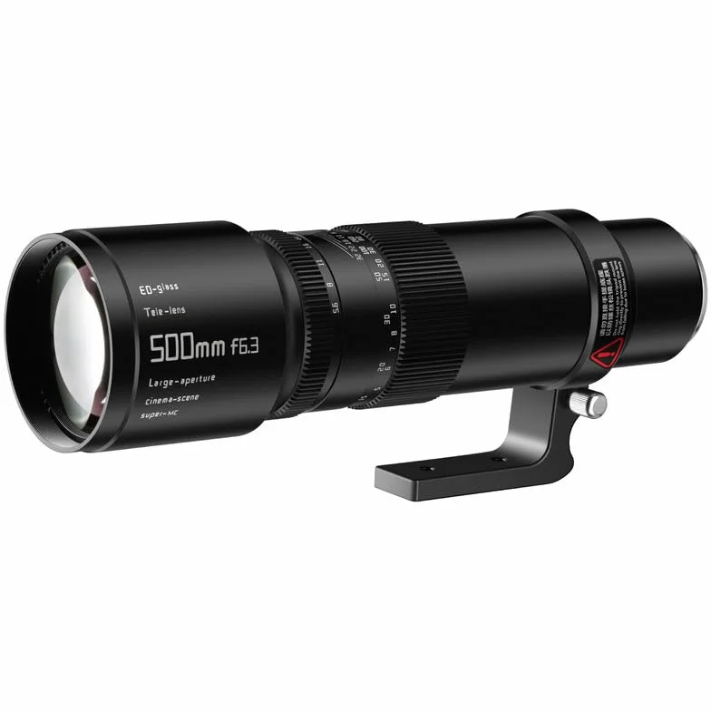 TTArtisan Teleobiektyw 500 mm F6.3 do kamer GFX-Mount ED-szklany teleobiektyw, scena kinowa Super-MC z dużą przysłoną (czarny)