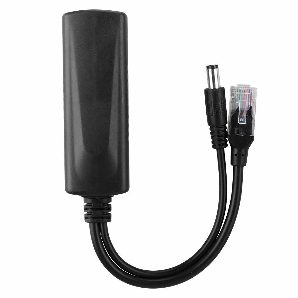 48 V – 12 V aktywny rozdzielacz POE, adapter wtykowy, rozdzielacz kabla, wtryskiwacz AP, zasilanie izolowane, z wyjściem DC 12 V, rozdzielacz PoE do kamery IP CCTV