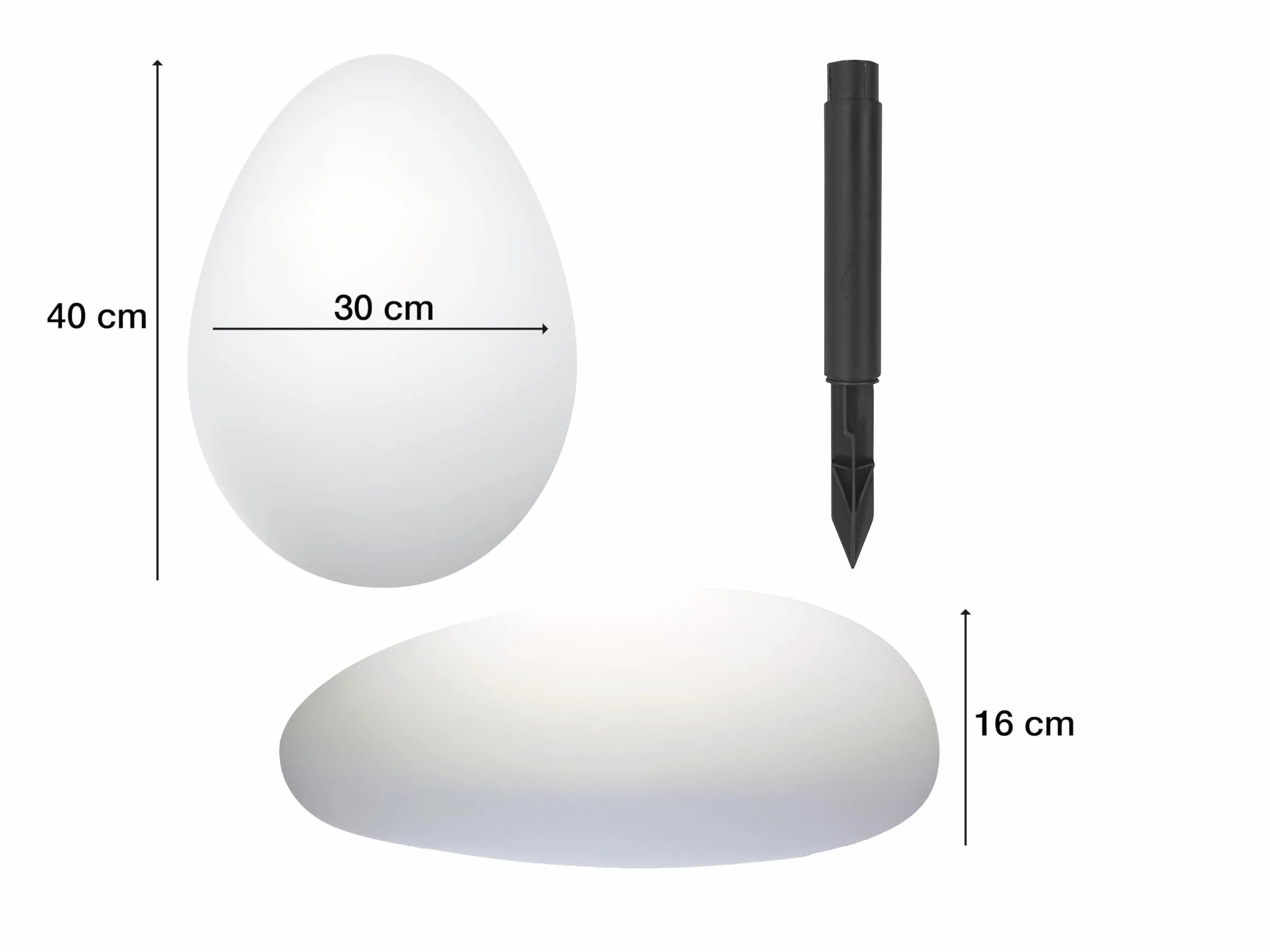 BEPER P207ILO241 Lampa ogrodowa LED RGB zasilana energią słoneczną – automatyczna lampa solarna do użytku zewnętrznego IP44, dekoracyjna lampa w kształcie kamienia lub kuli.