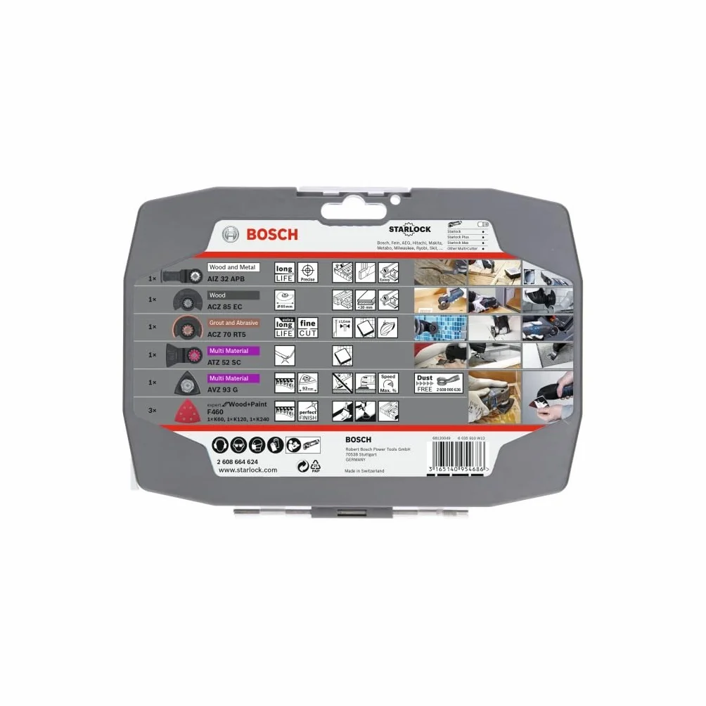 Bosch 8 szt. Zestaw do renowacji do narzędzi wielofunkcyjnych starlock (Osprzęt do oscylacyjnych narzędzi wielofunkcyjnych)