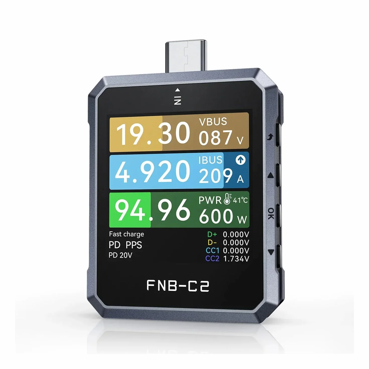 FNIRSI FNB-C2 USB tester protokołów zasilania szybkiego ładowania