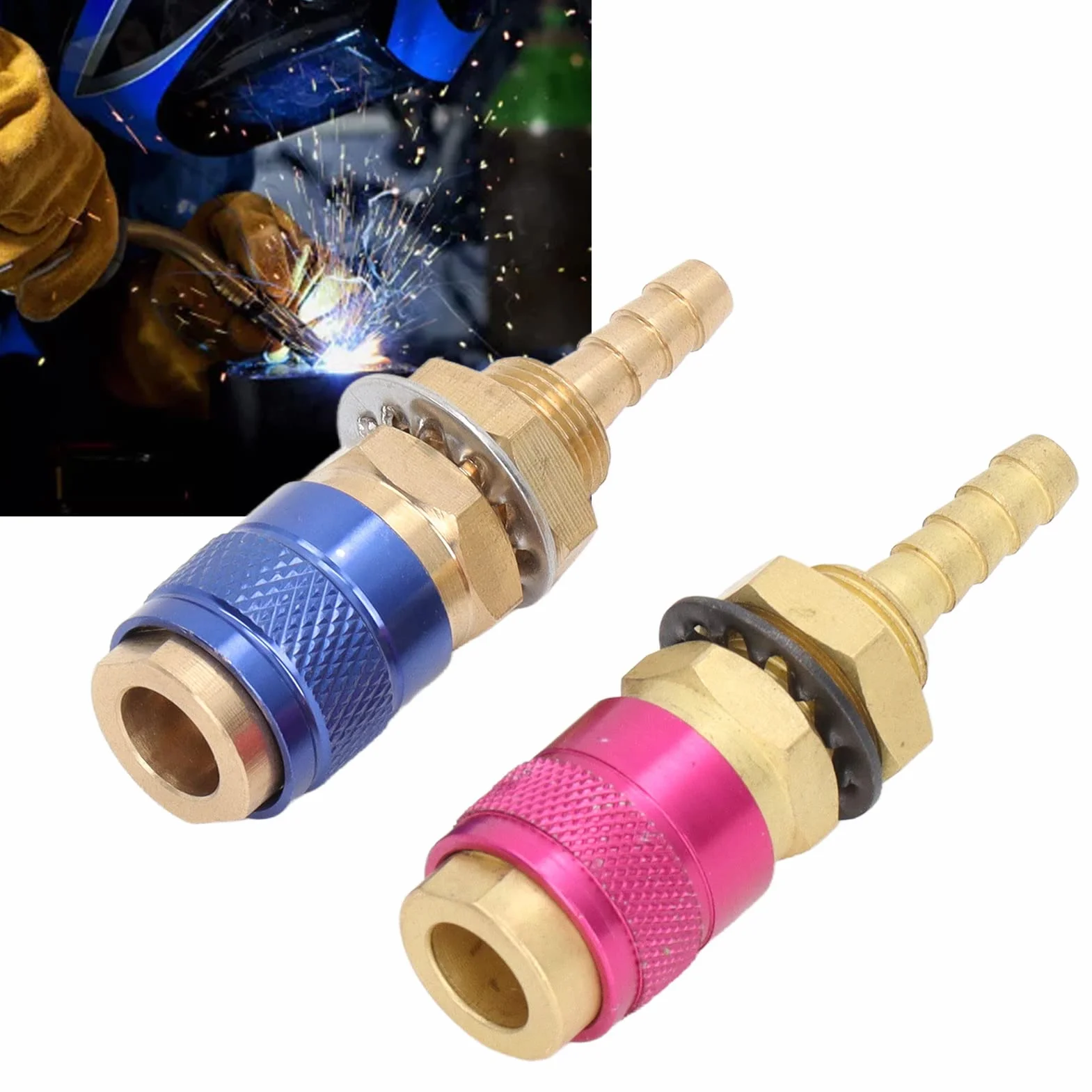 Adapter Szybkozłączny 6mm dla Palnika Spawalniczego MIG TIG Chłodzony Wodą i Gazem Wysokiej Jakości Kompatybilny z Popularnymi Modelami
