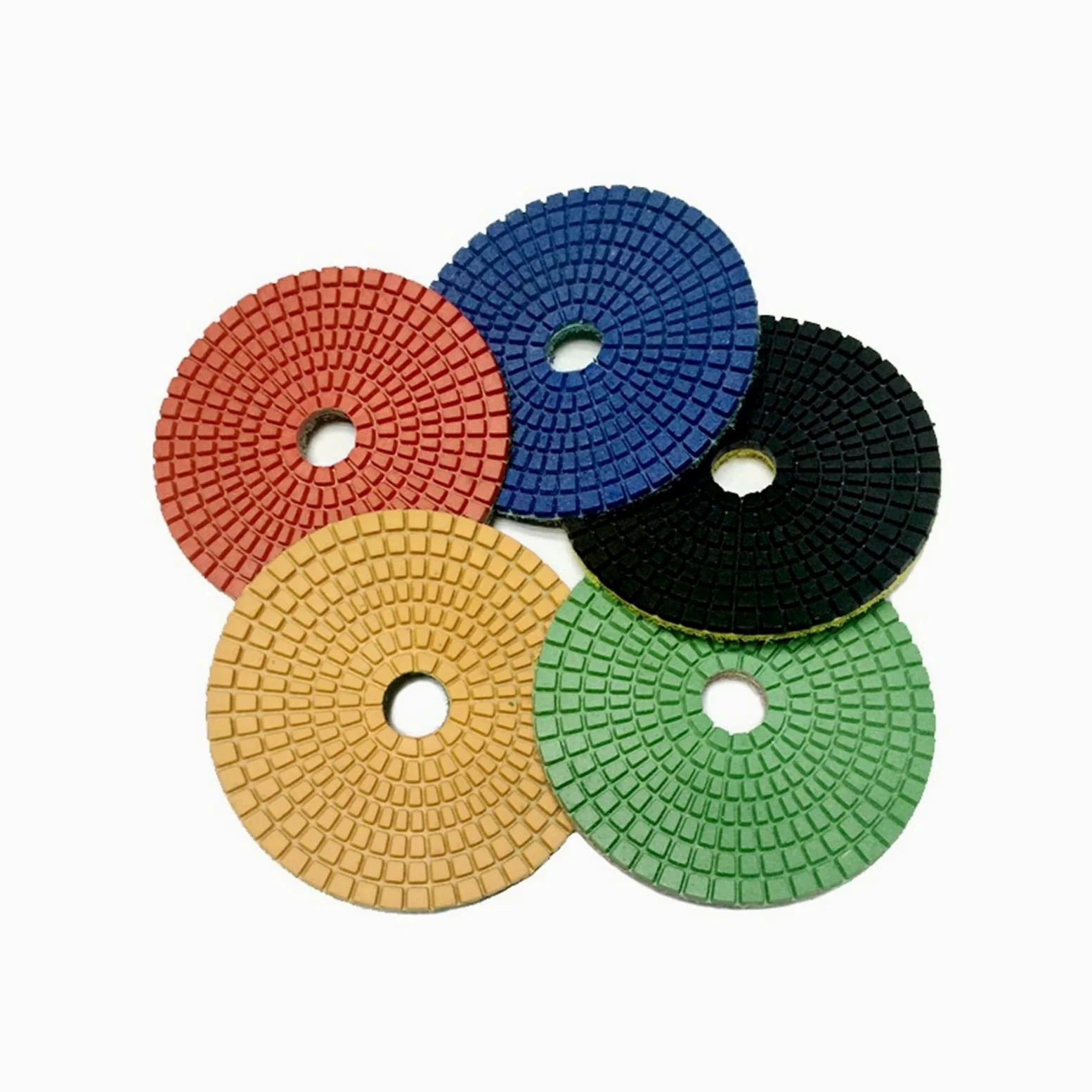 CAREG 10 sztuk 4 Cal mokre diamentowe podkładki polerskie 100mm elastyczny marmurowy pad polerski pasuje do granitu kamień tarcza szlifierska 4DS3 Durable (Size : 100, Color : 10 PCS_4 INCHES)