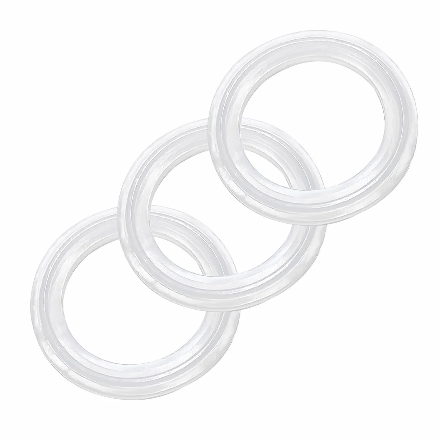 3 sztuki uszczelki silikonowe, silikonowe uszczelki typu O-ring do zacisku, uszczelki ID 48 mm, do spawania rur sanitarnych 64 mm OD