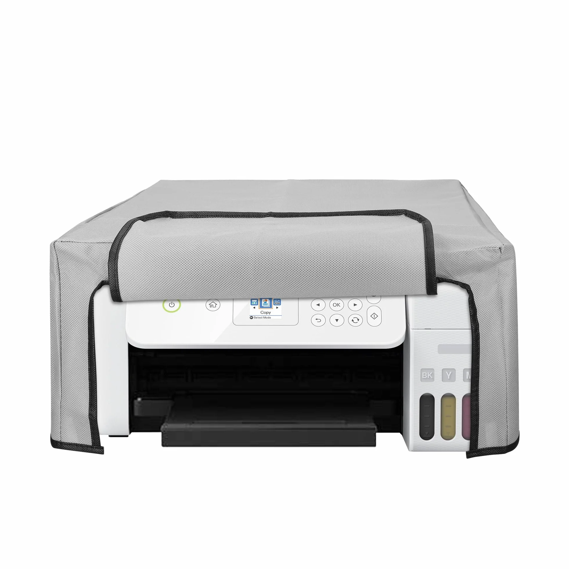 kwmobile Osłona przeciwpyłowa do Epson Eco Tank ET-2826/2800, pokrowiec ochronny z tkaniny, jasnoszary