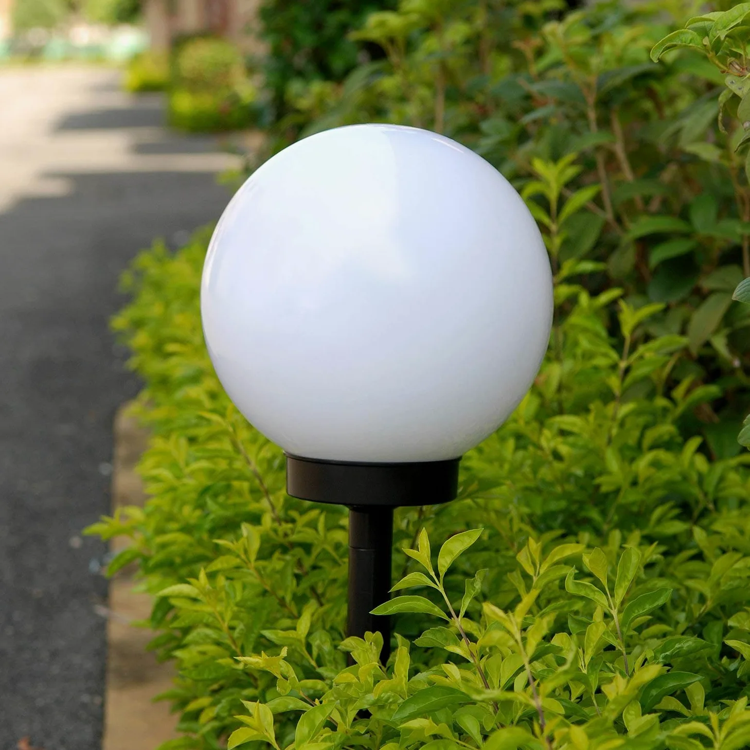 Green Blue GB165 4 x zewnętrzna lampa solarna, kula solarna LED, kula świetlna, oświetlenie ogrodowe, różne kolory świecenia (kolor 4 sztuki – 25 cm)