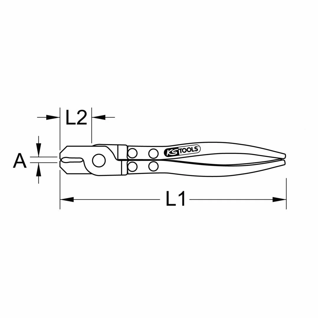 KS Tools 115.1039 Szczypce do opasek zaciskowych, 230mm