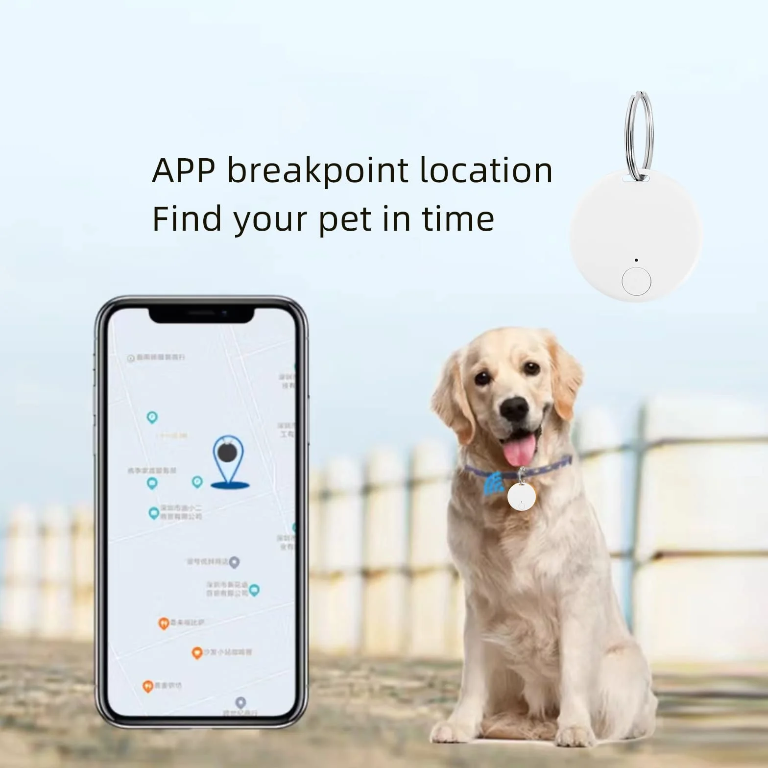 Lokalizator kluczy Bluetooth dwukierunkowy Anti-Lost Key Finder czarny