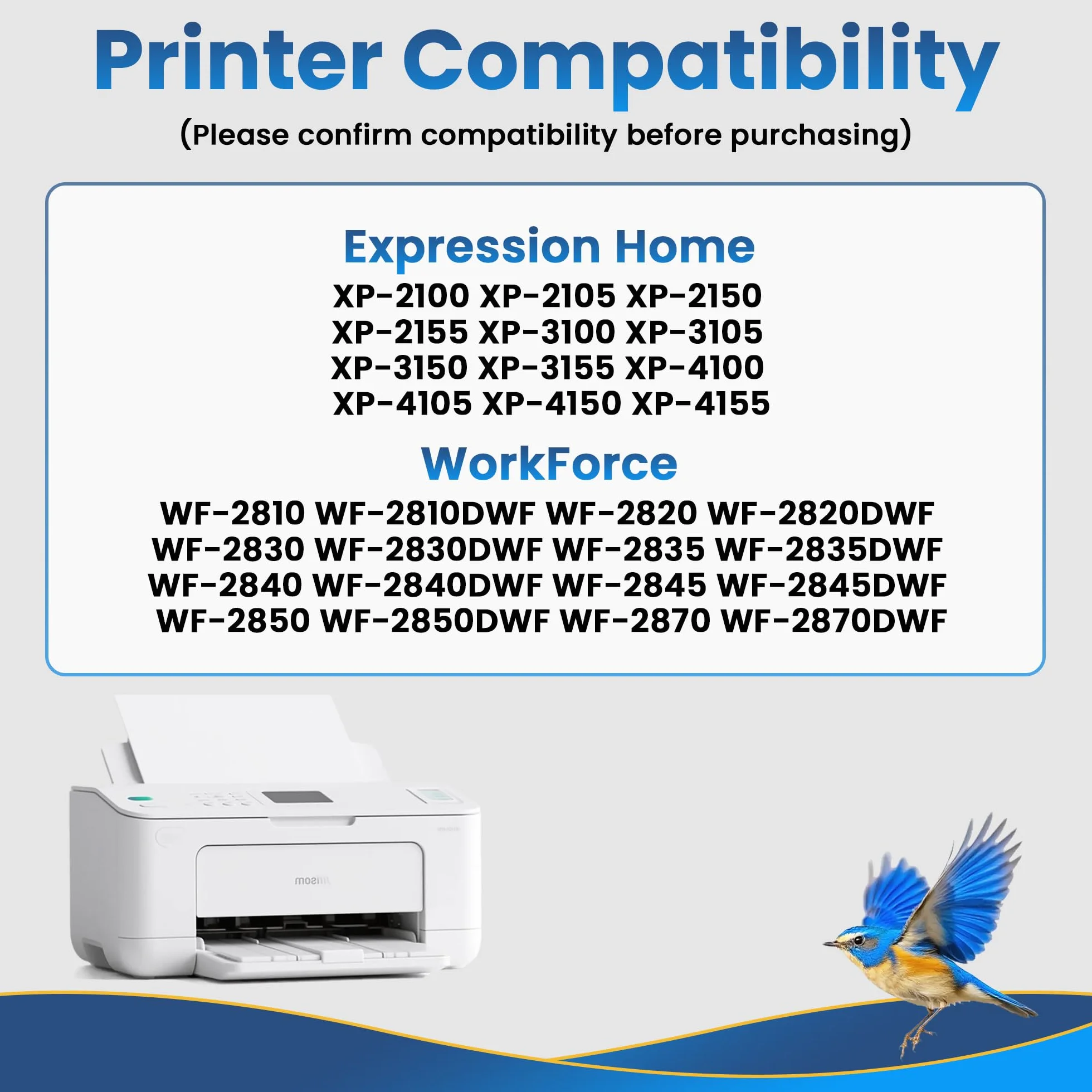 603XL wkłady do drukarki, kompatybilne z Epson 603XL 603 XL do Epson Expression Home XP-3100 XP-3105 XP-3150 XP-2100 XP-4155 XP-4150 XP-4100 Workforce WF-2810 WF-2830 WF-2835 (10 szt. Opakowanie