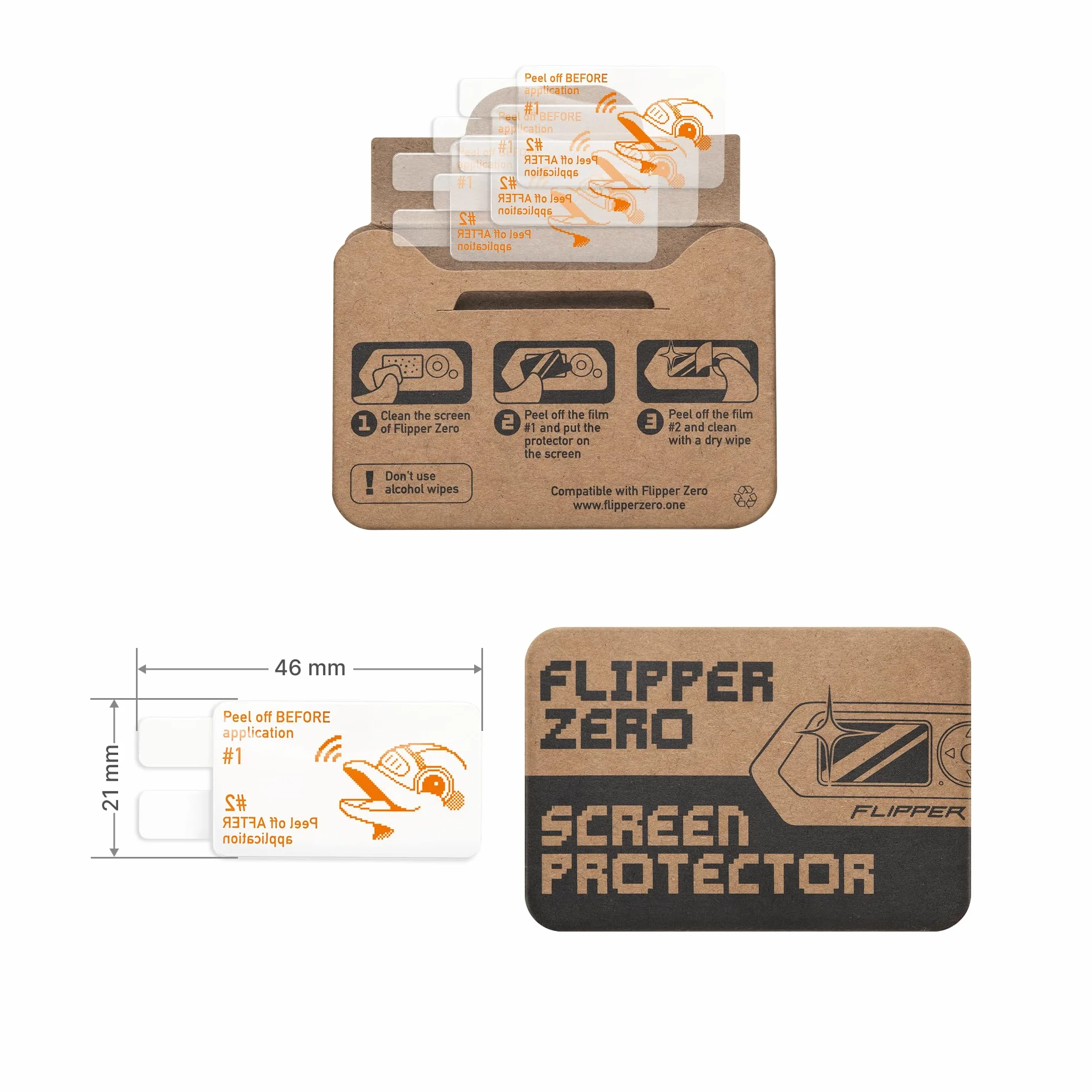Ochraniacze ekranu dla Flipper Zero