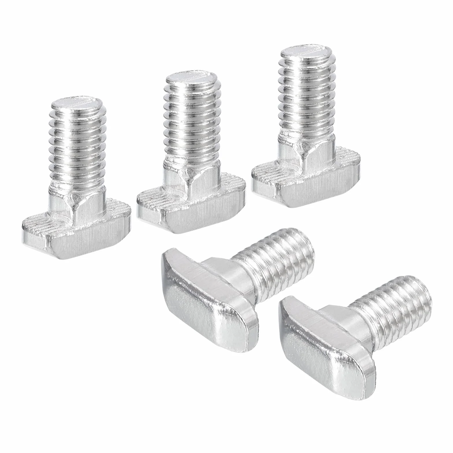QUARKZMAN 10 sztuk śrub z rowkiem T, M8 x 16 mm, śruba z łbem młotkowym, śruba T do 4040 serii T profil aluminiowy, stal nierdzewna 304, kolor srebrny