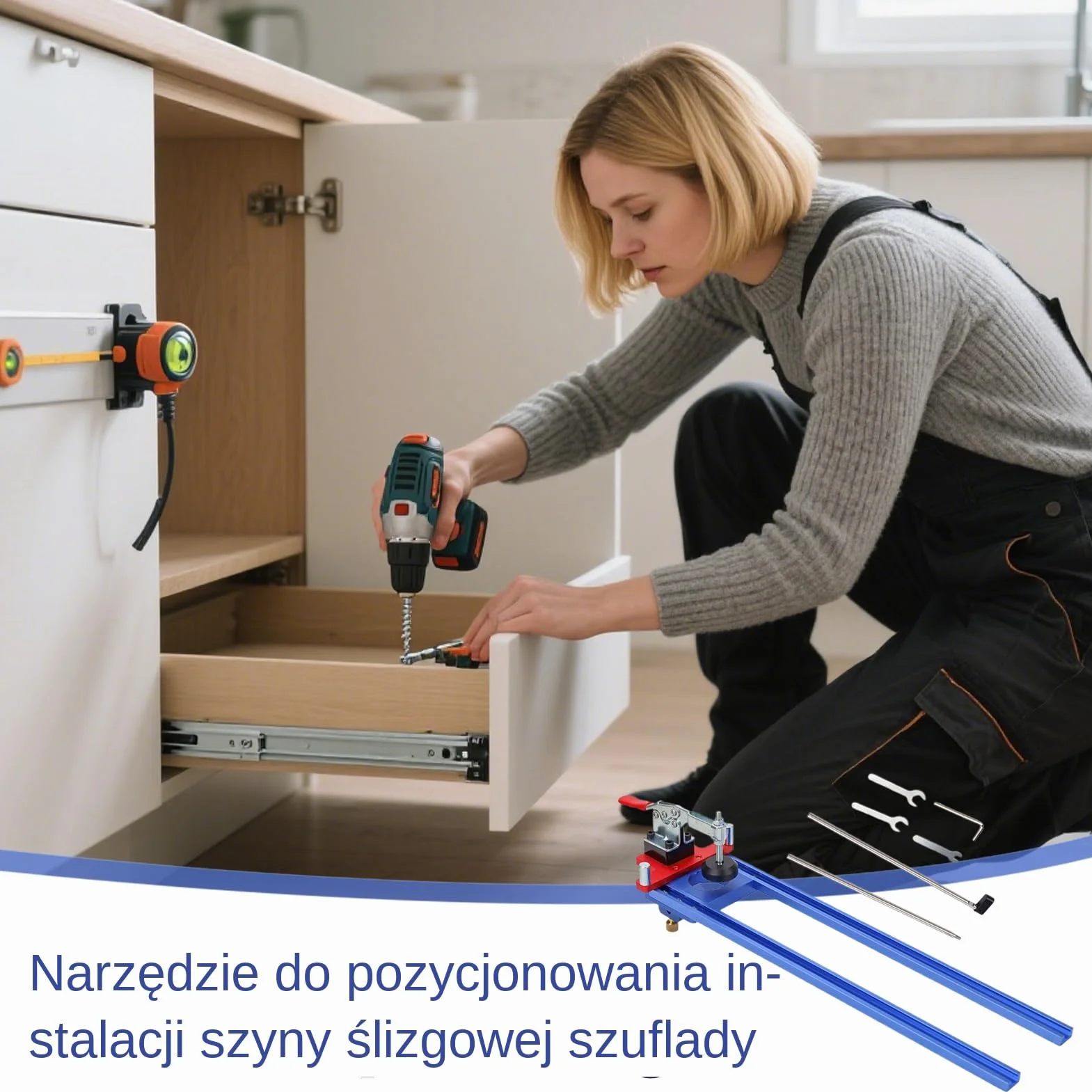 Szablon uchwytów szafkowych Precyzyjny prowadnik ustawiania narzędzia | Precyzyjne narzędzie do prowadnic szuflad szaf Dla stolarzy cieśli kuchni łazienki mebli warsztatu domowego biura