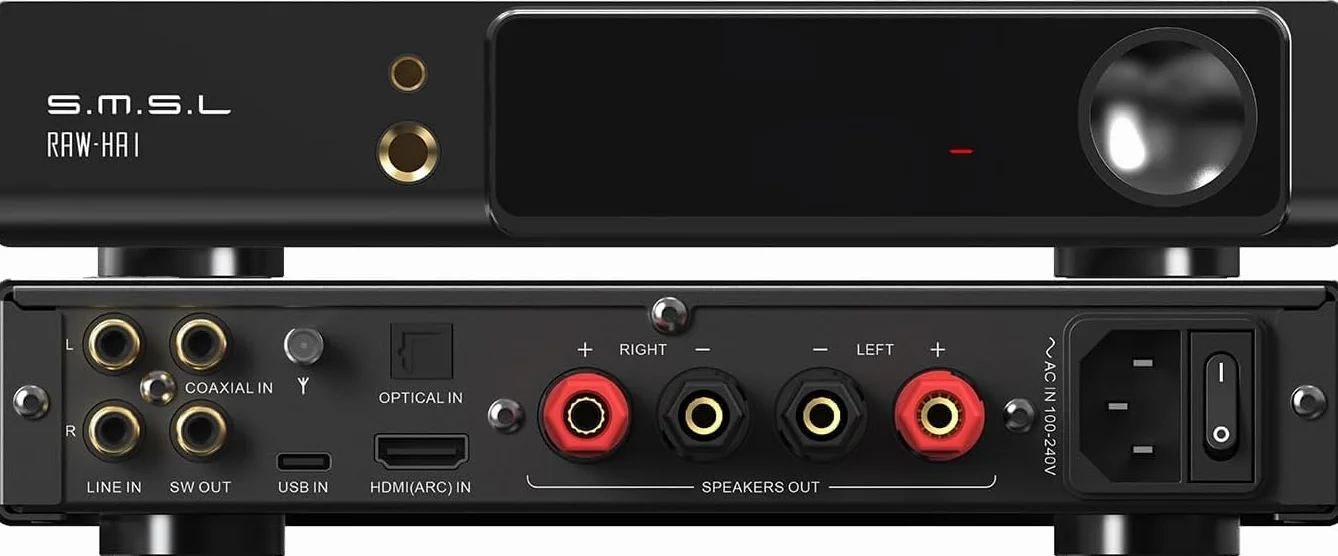 S.M.S.L RAW-HA1 MQA MQA-CD XU316 wzmacniacz mocy 32 bity, 768 kHz, DSD256, obsługa LDAC APTX/HD, SBC, AAC