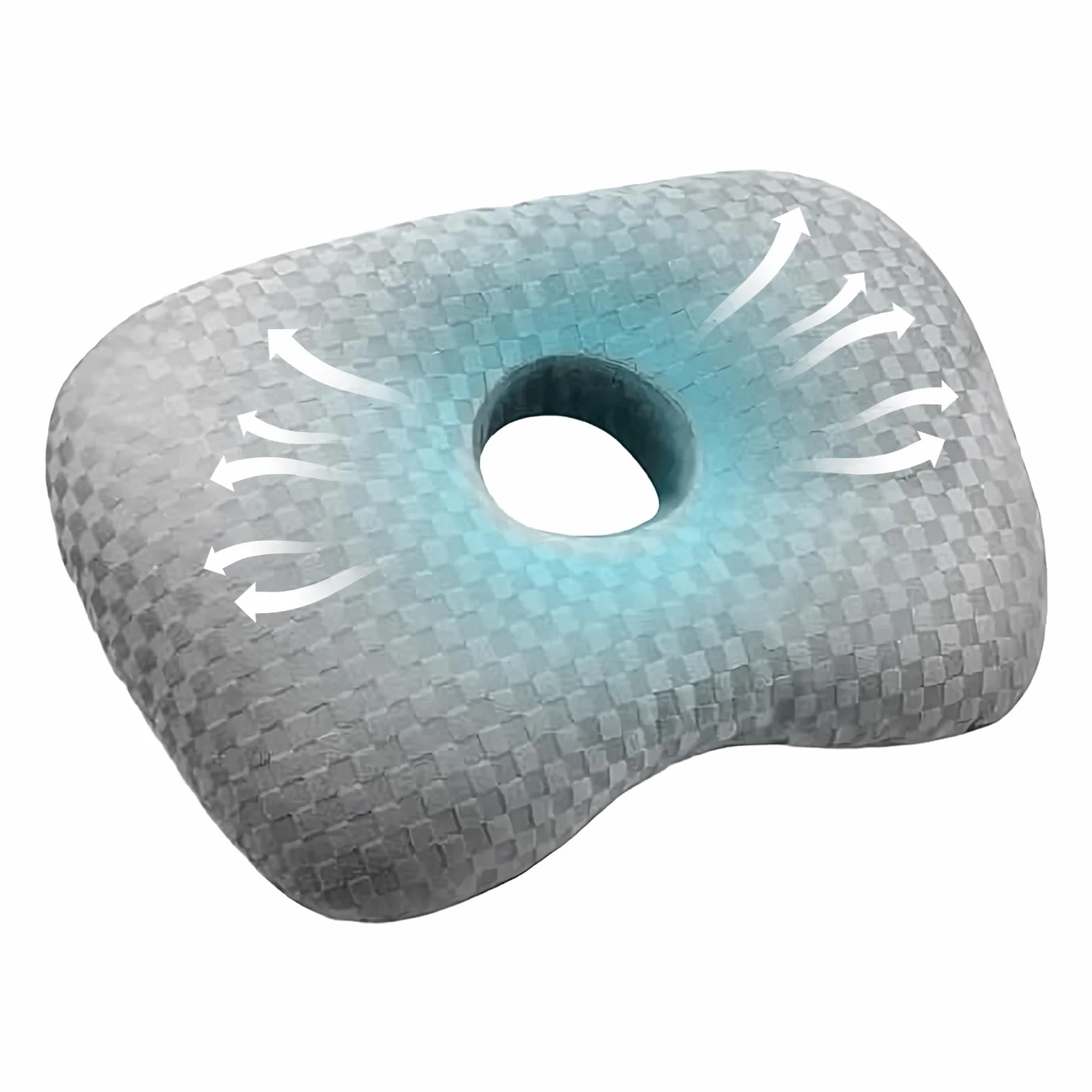Poduszka do przekłuwania, poduszka do spania na boku, poduszka w kształcie pączka, podróżna, ergonomiczna, redukująca dyskomfort, poduszka podróżna do biura, na wycieczki, do akademika, samochodu