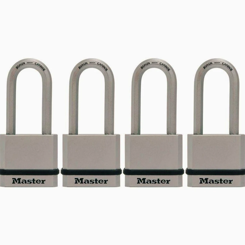 Master Lock M530 X Kadlhcsen 1-3/10,2 cm Large Magnum Kłódka Korpus z litego stalowego korpusu z pancernym uchwytem, 5,1 cm z uchwytem Clearance, identyczne klucze, M530XQLHCCSEN