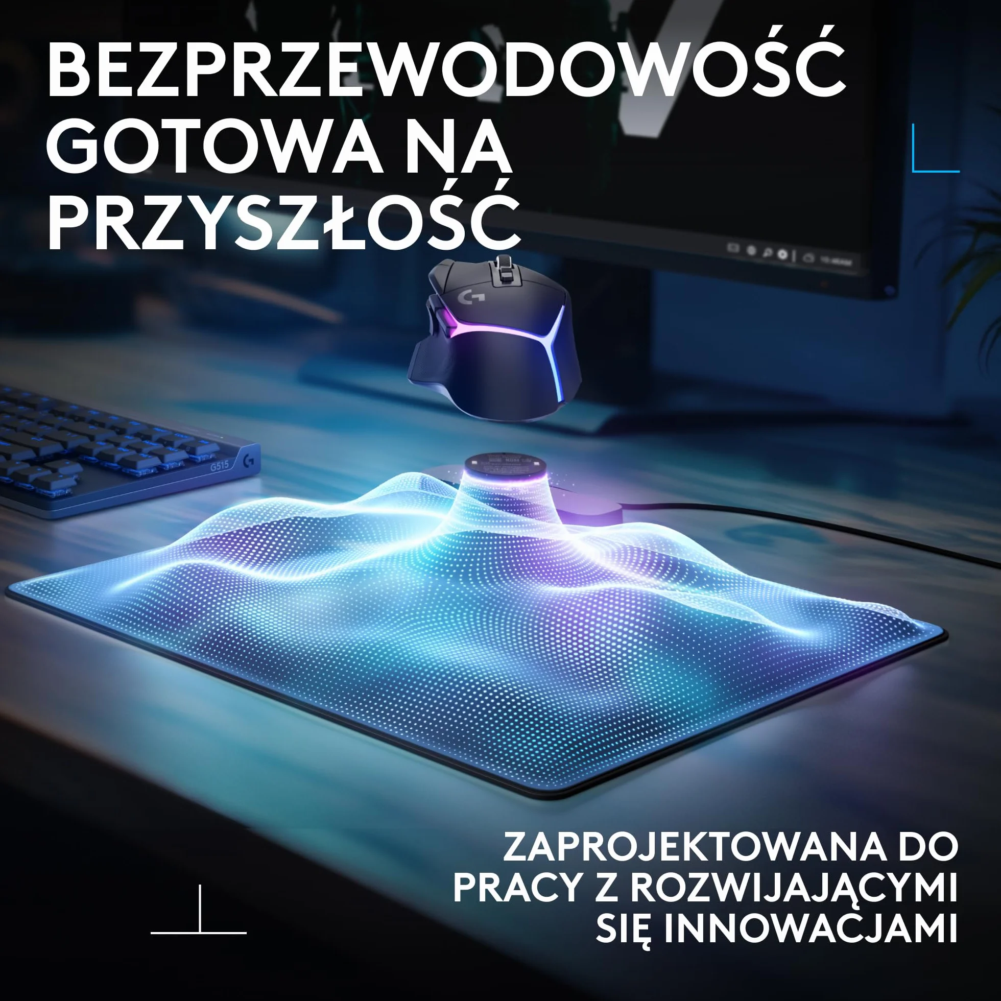 Logitech G POWERPLAY 2 podkładka pod mysz bezprzewodowe ładowanie 34,5 x 28,4 cm Czarna