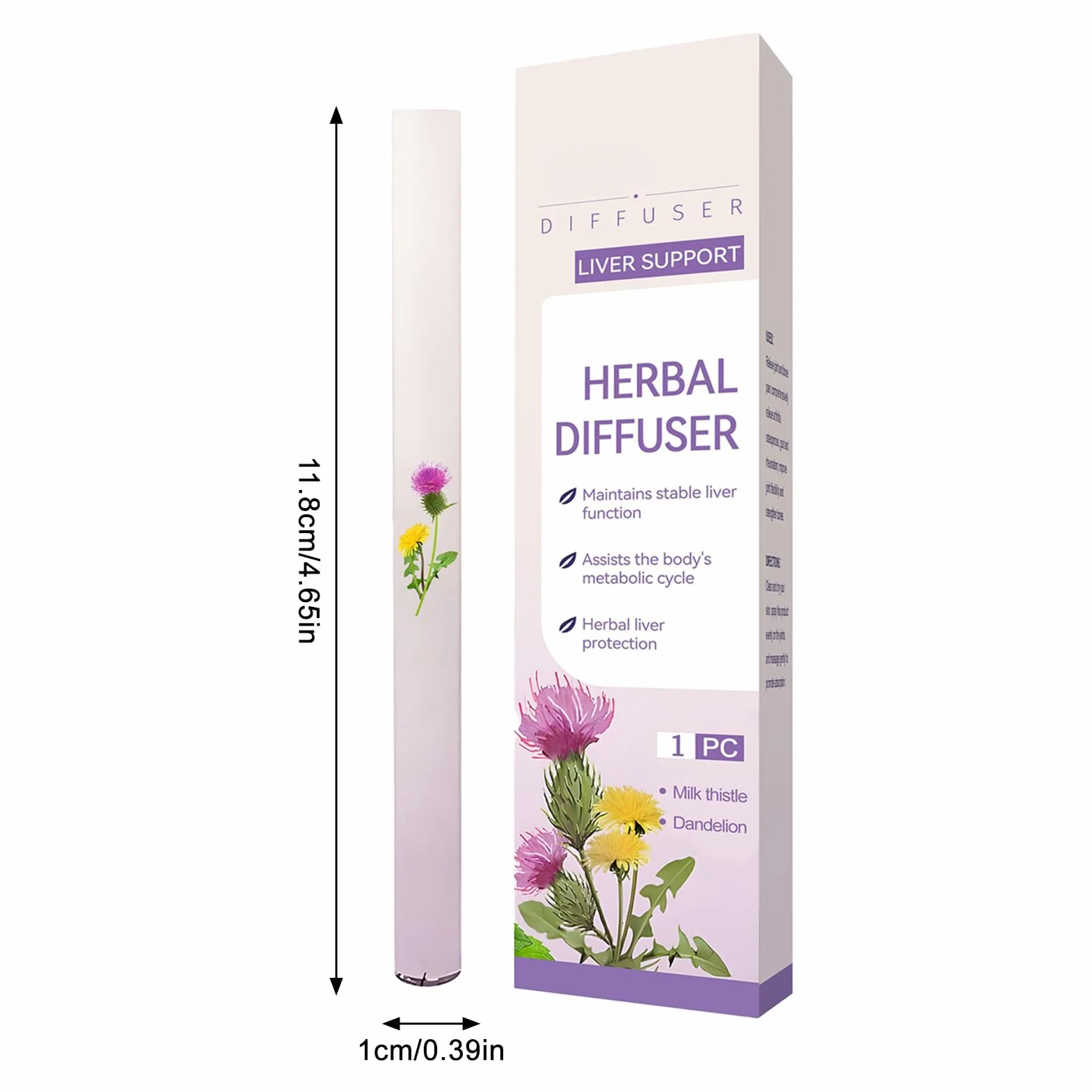 Dyfuzor do aromaterapii – 11,8 x 1,0 cm, naturalne orzeźwiające wsparcie dla roztworu stresowego, relaks z kojącymi niezbędnymi olejkami, przenośny nawilżacz do hotelu, sypialni, miejsca pracy