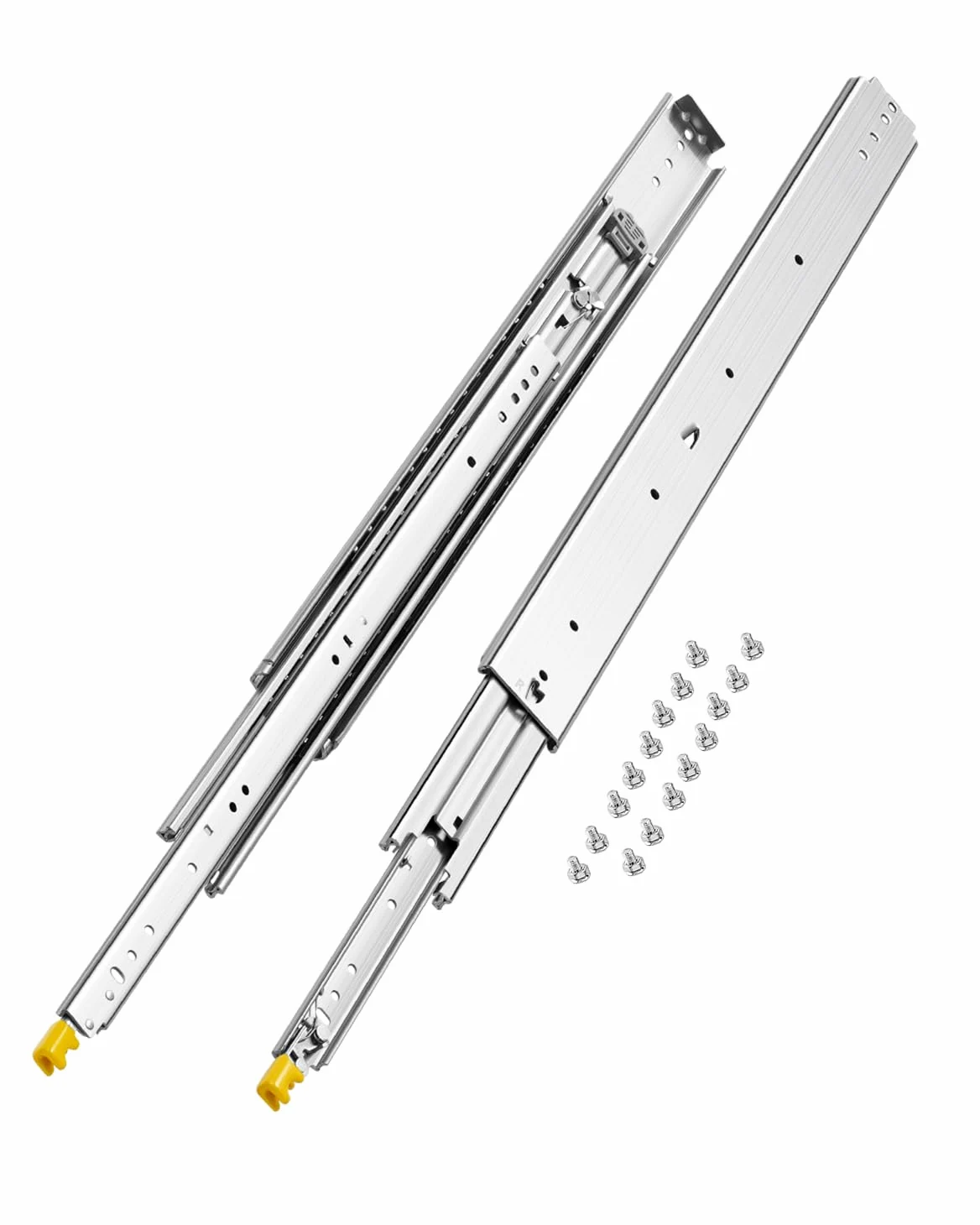 VEVOR 1 para szyn do szuflad z pełnym wysuwem 812 mm, udźwig 226 kg, prowadnice szuflad, łożyska kulkowe z blokadą, boczne szyny teleskopowe, idealne do szafek, szuflad przemysłowych