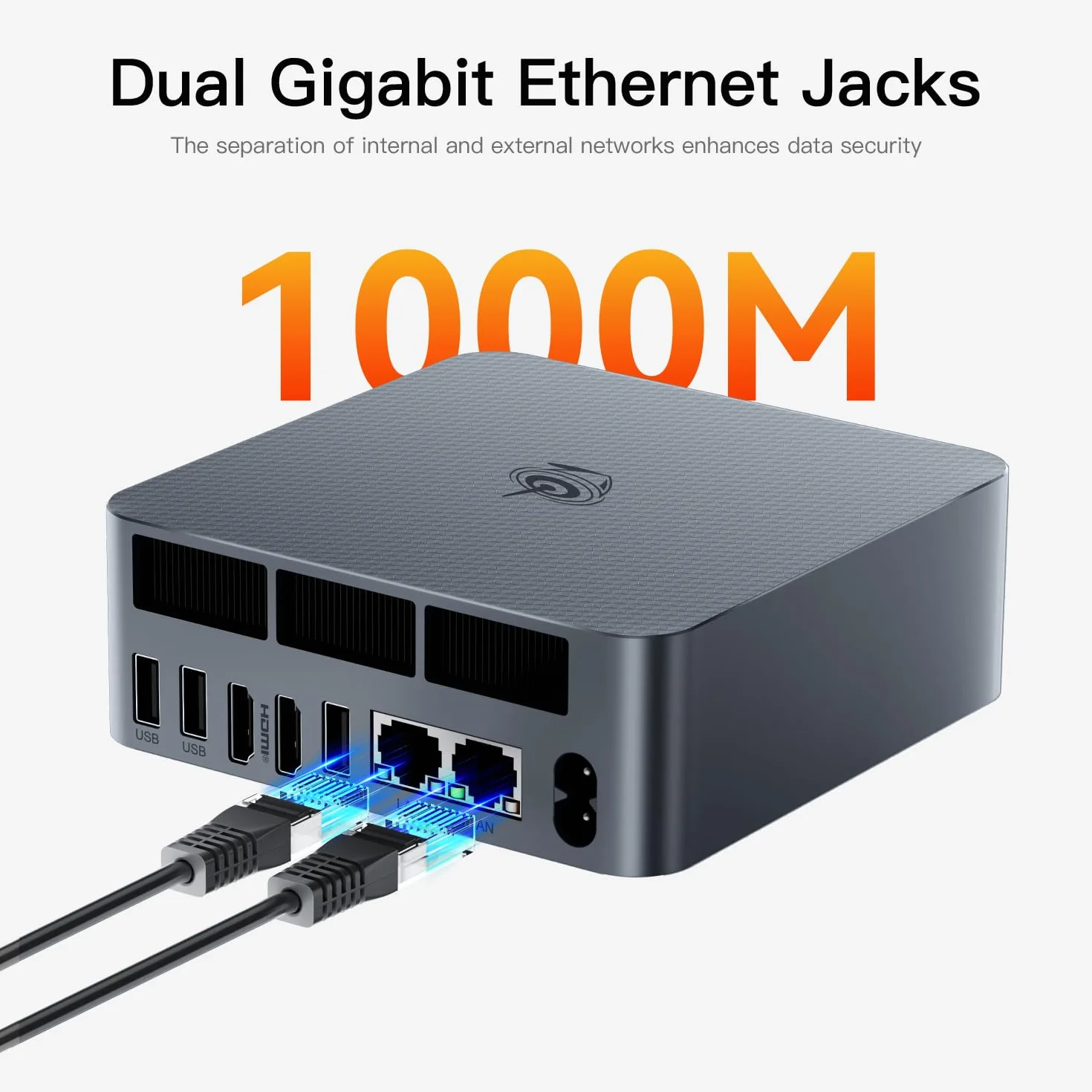Beelink EQR5 Mini PC, AMD Ryzen 5 5500U (6C/12T) up to 4.0 GHz, Mini Computer 16 GB DDR4 RAM 480 GB NVME SSD, 4K Dual Display, Dual HDMI, Dual 1000M LAN, Mini Gaming PC Win11 WiFi6 BT5.2