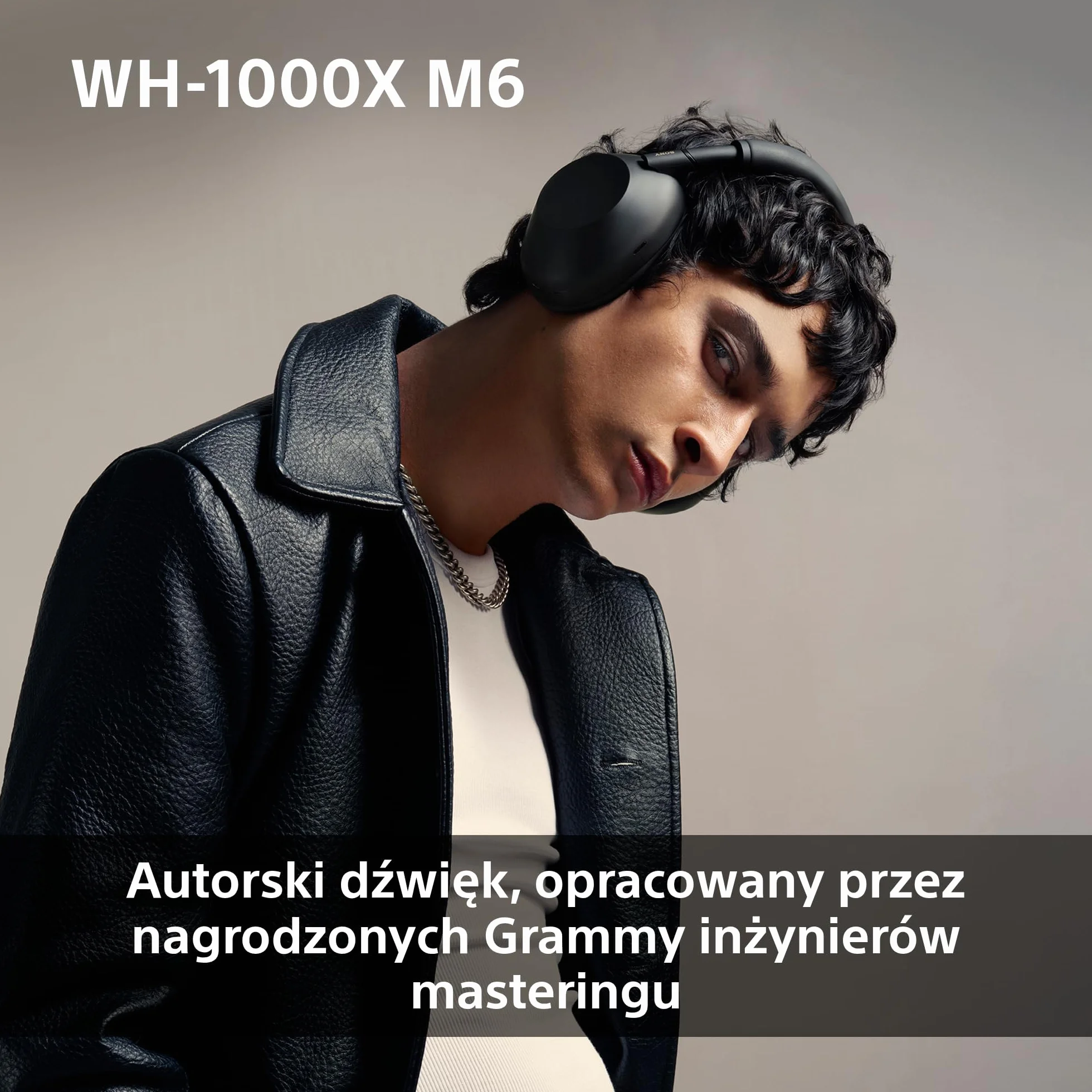 SONY WH-1000XM6 Flagowe bezprzewodowe słuchawki nauszne z redukcją szumów, wyjątkowy dźwięk Hi-Res, najwyższy komfort, składana konstrukcja, wytrzymałe etui, akumulator 30 HR, iOS i Android -granatowe