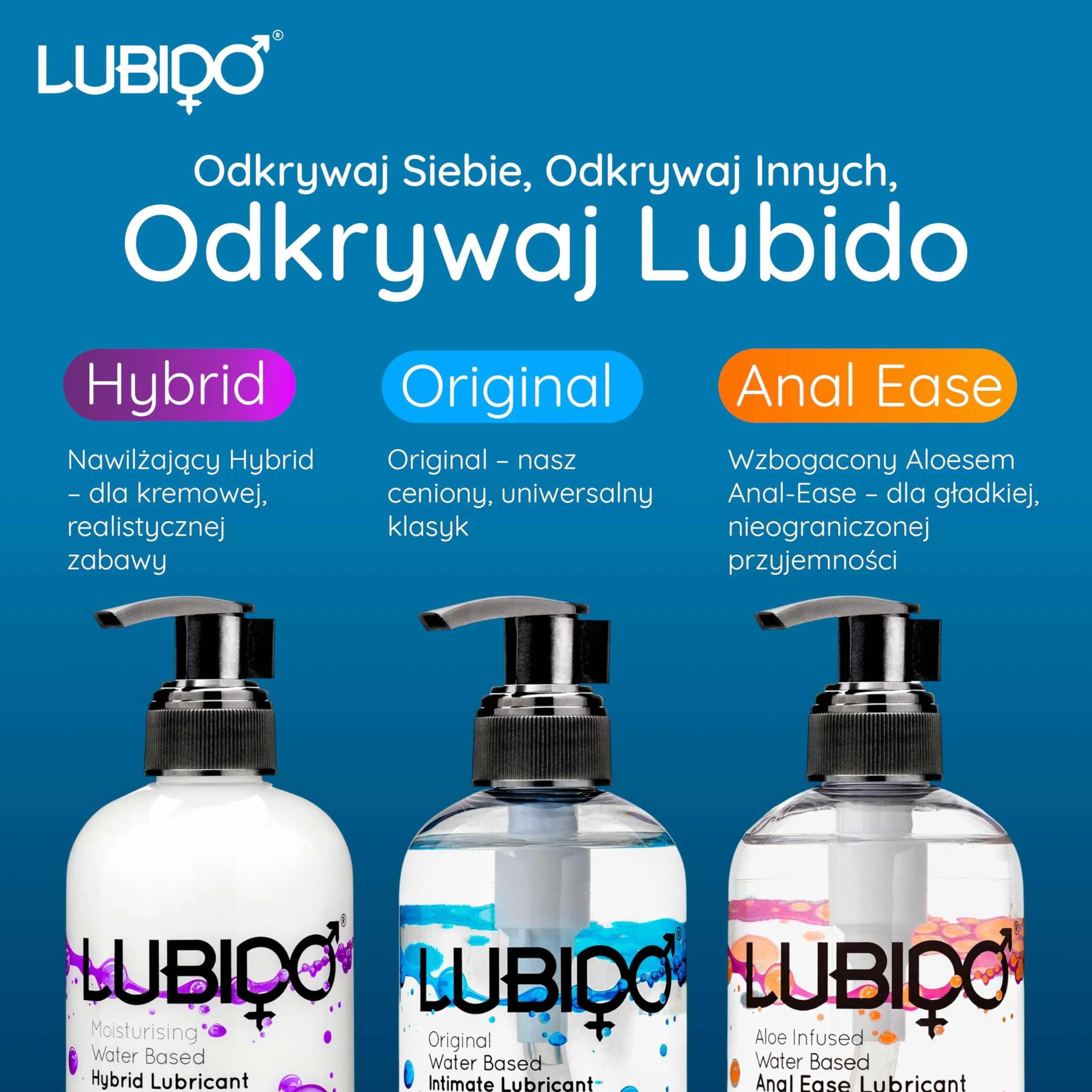Oryginalny żel intymny na bazie wody bez parabenów od Lubido – 30ml (Zestaw 3)