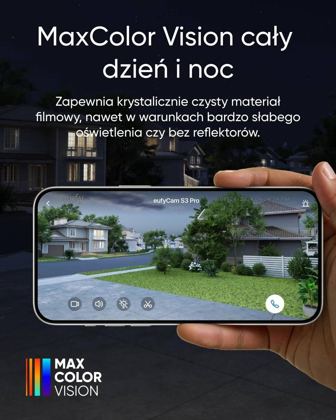eufyCam S3 Pro zestaw 2 kamer, kamera zewnętrzna 4K z panelem słonecznym, wizja nocna MaxColor, Forever Power 2.0