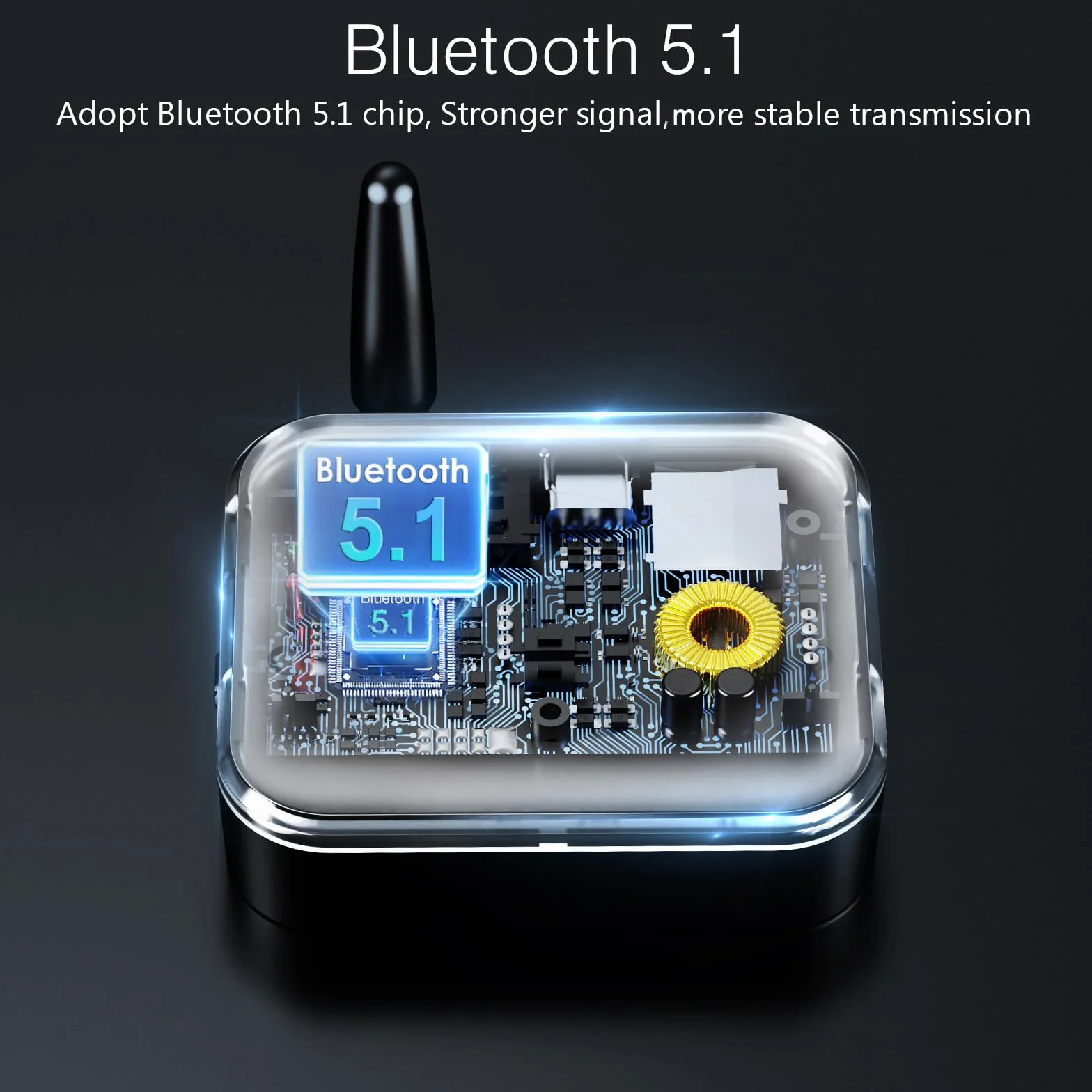 odbiornik Bluetooth 5.1, odbiornik, bezprzewodowy adapter audio 2 w 1, z optycznym koncentrycznym złączem AUX 3,5 mm RCA AUX, do samochodowego zestawu stereo, wzmacniacza