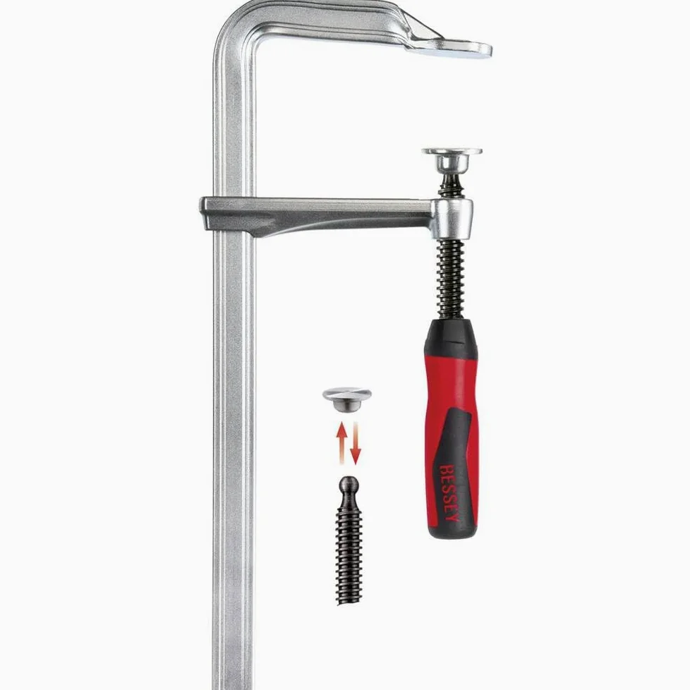 BESSEY Narzędzie Tornillo de apriete todo acero con mango bicomponente Bessey GZ 600/120 - GZ60-12-2K