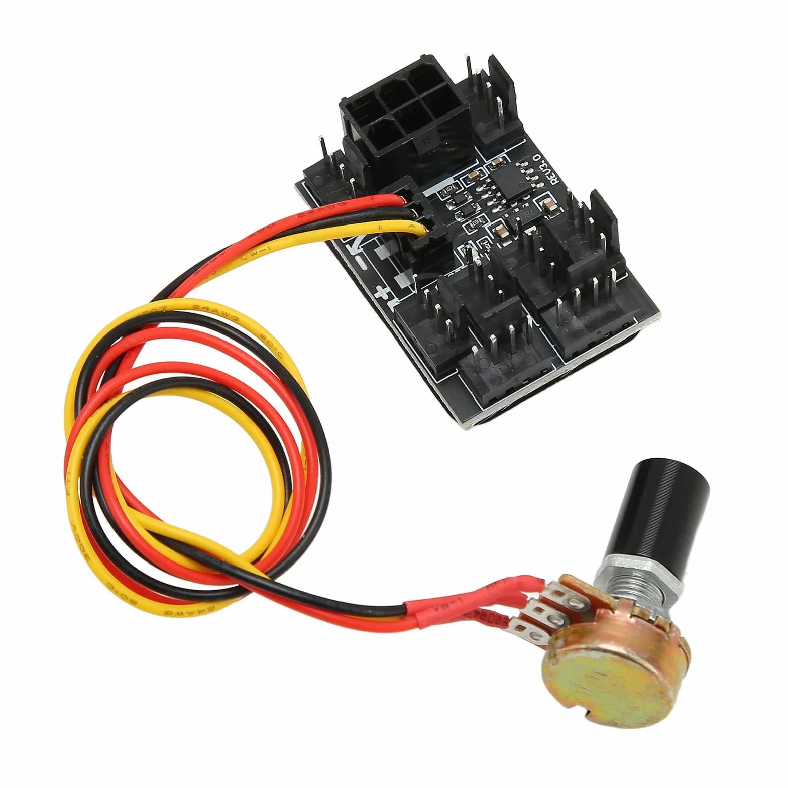 4-pinowy 3-pinowy Koncentrator Wentylatora PWM Kontroler Prędkości DC 12 V do Komputera PC, Gruby Klej do Mocowania, Elastyczny Przedłużacz, Długoterminowa stabilność, Gracze/entuzjaści