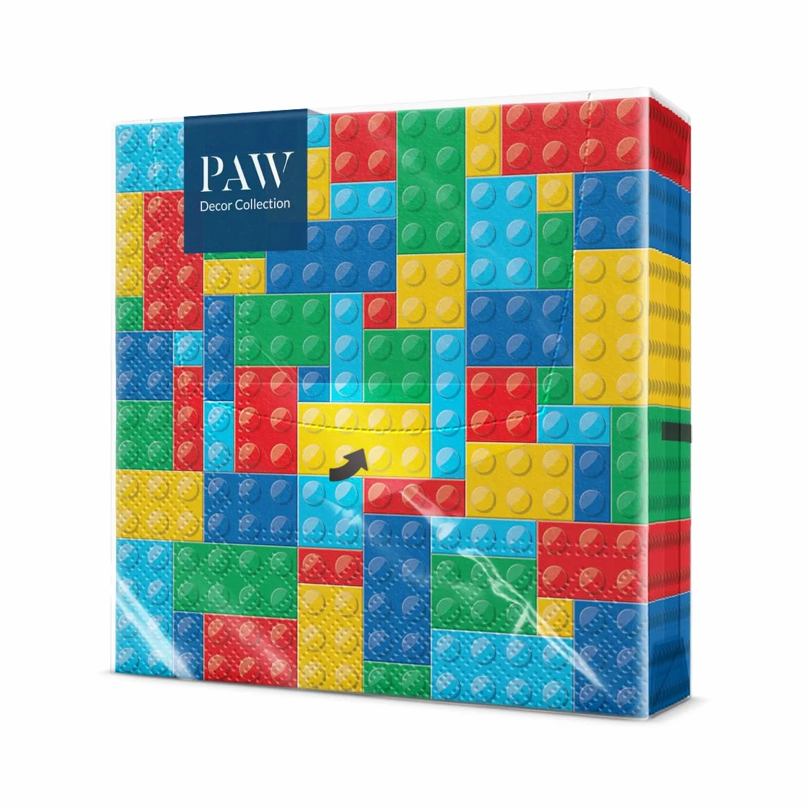 PAW - 3-warstwowe serwetki (33 x 33 cm) I 20 sztuk I idealne na urodziny dziecka, imprezy, komunię i uroczystości I kolorowe serwetki papierowe z motywem imprezowym I bloki, imprezy, zabawki -