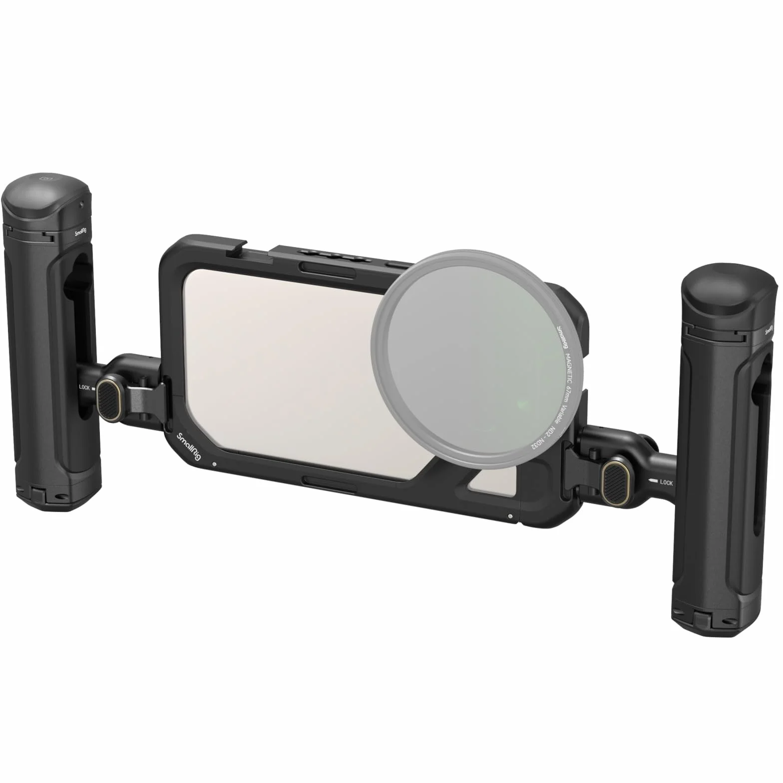 SMALLRIG Zestaw z podwójną podręczną obudową telefoniczną do iPhone 15 Pro, z bezprzewodowymi uchwytami z szybkozłączką, adapterem filtra 67 mm, zestawem do mobilnego zestawu - 4397B