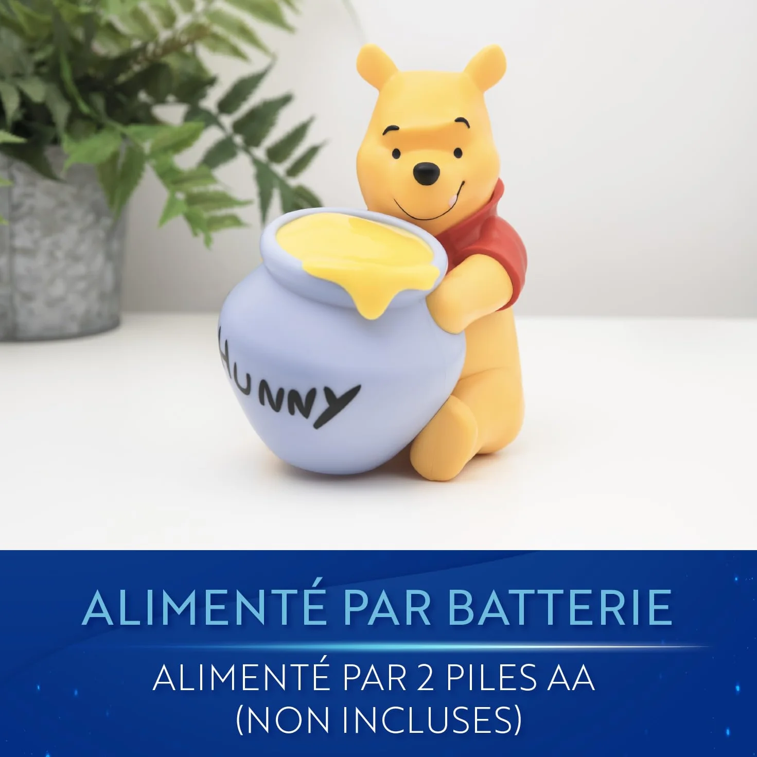 Paladone Kubuś Puchatek Hunny Light, przenośna lampka nocna, 16,5 cm (6,4"), lampa Disneya do pokoju dziecięcego lub sypialni dziecięcej