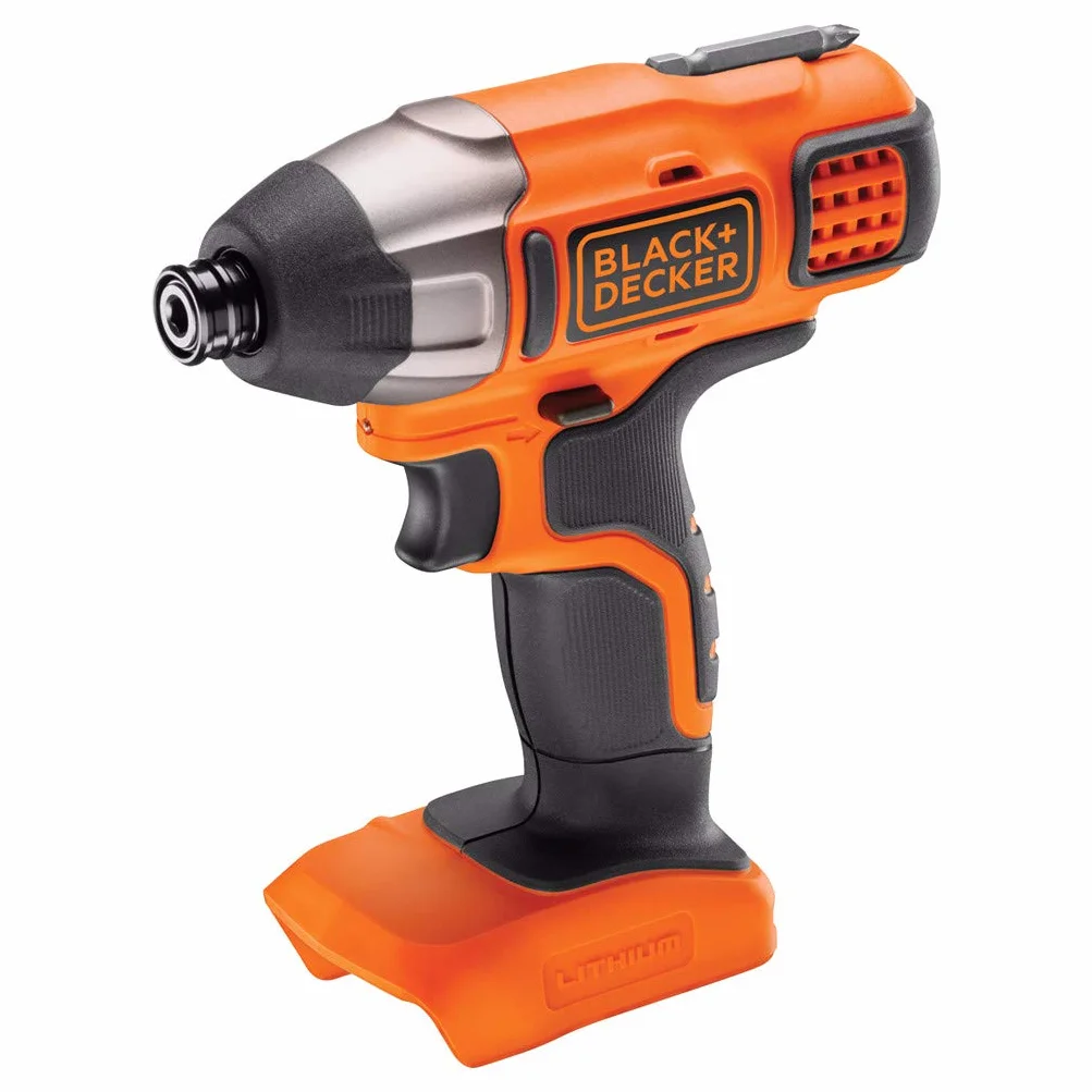 BLACK+DECKER Bezprzewodowy wkrętarka udarowa 18 V - gołe urządzenie (bateria nie jest dołączona), BDCIM18N-XJ