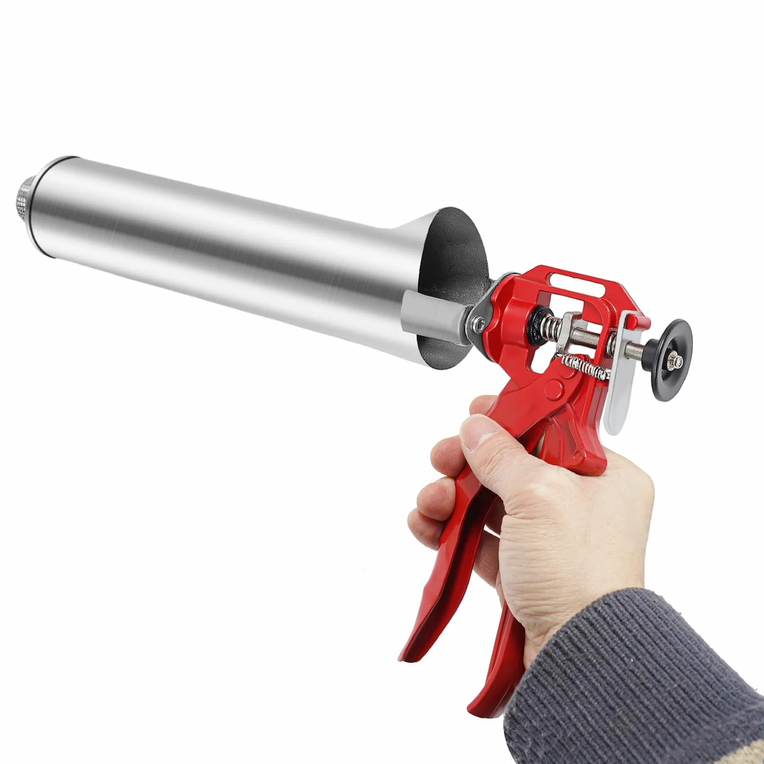 Zestaw do zaprawy murarskiej, pistolet do fug, pistolet do gipsu, cementowy, ścienny pistolet do szycia z 2 dyszami, idealny do wypełniania fug płytek i wypełniania fug tarasowych, wypełnienie