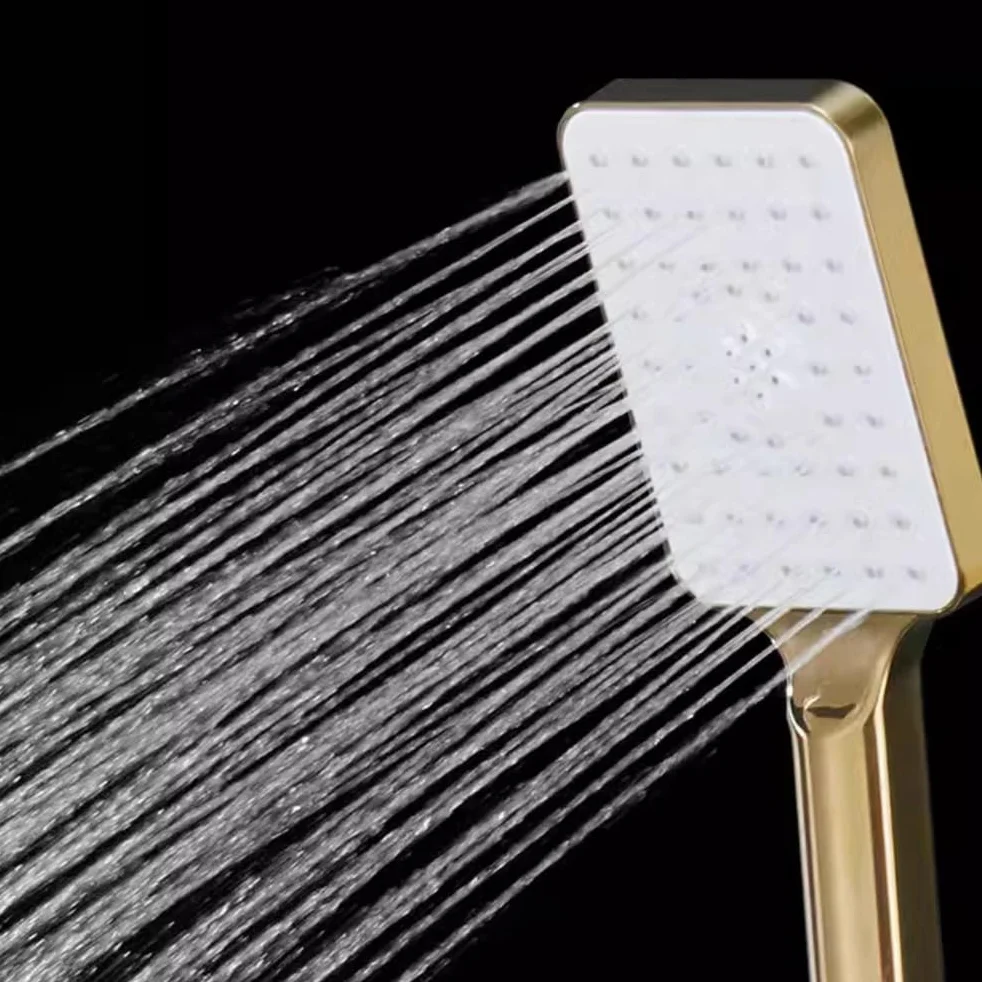 d Bateria wannowa ścienna z mieszaczem, prysznicem ręcznym i 2-funkcyjnym uchwytem prysznicowym