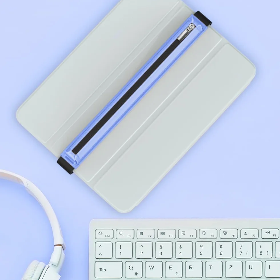 MoKo Pencil Case for Apple Pencil Pro, USB-C, 1st/2nd Gen, PU Leather Zipper Pouch with Elastic Band for 9.7"-12.9" Tablets, Lavender Purple