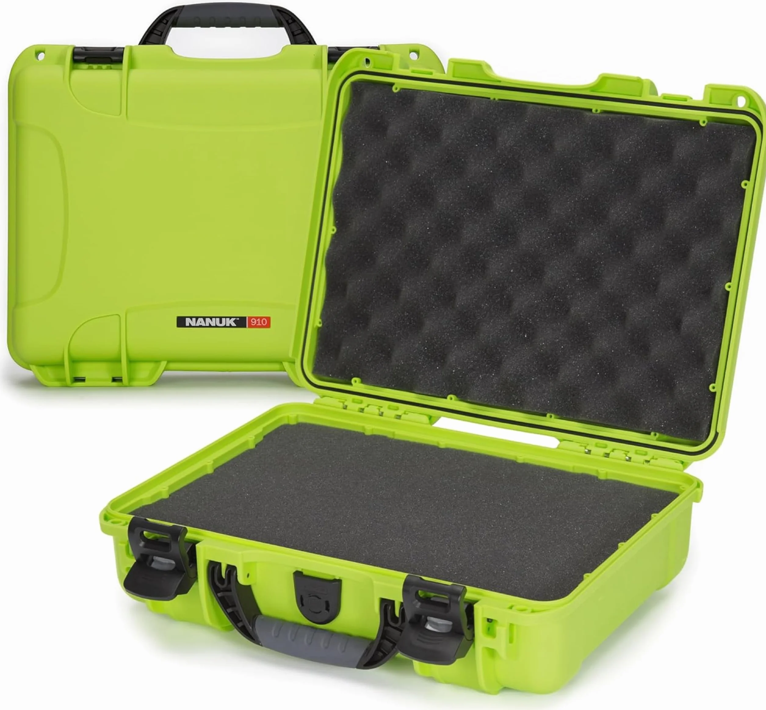 NANUK 910 Wodoodporne twarde etui z wkładką piankową limonka