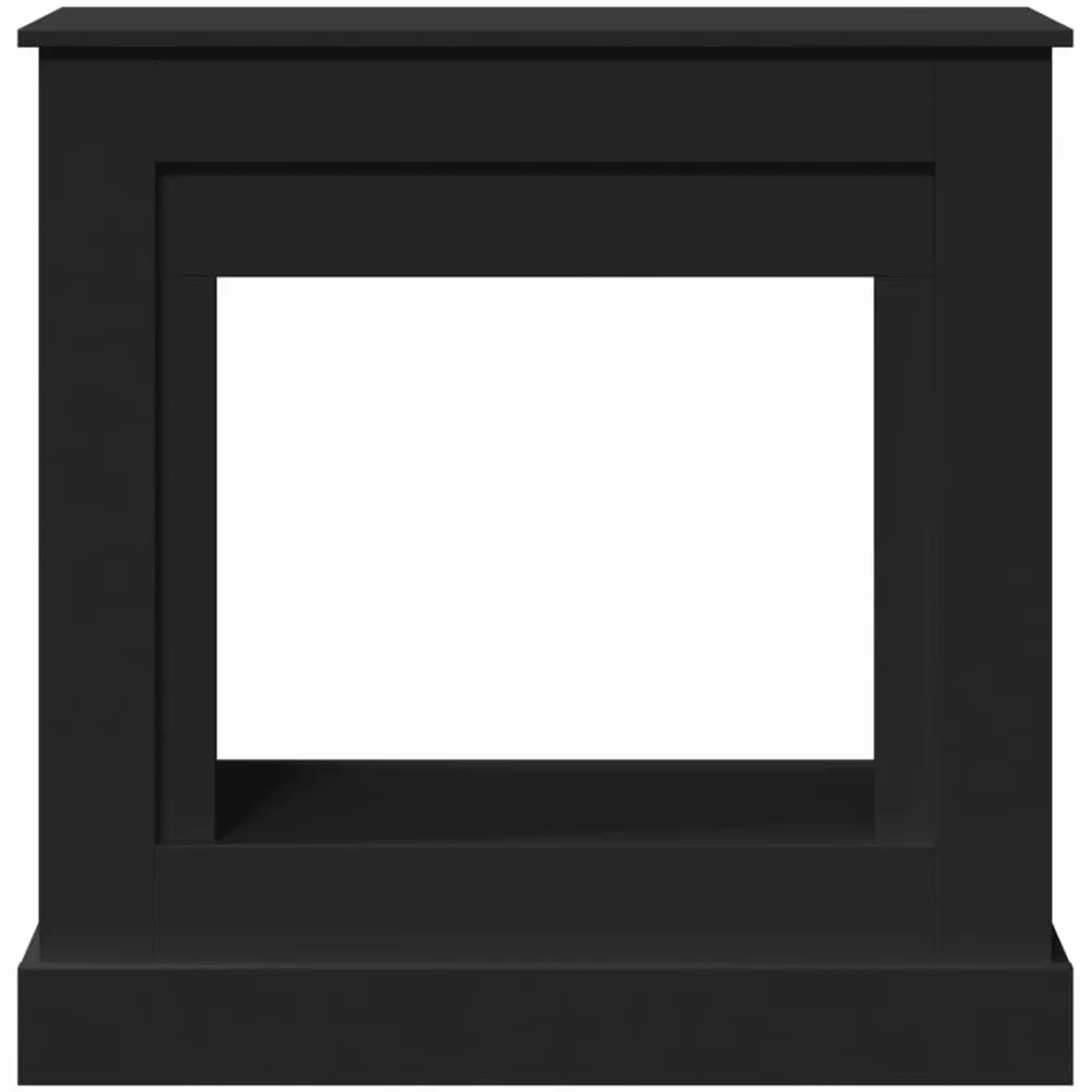 vidaXL Obudowa kominka, czarna, 90x30x90 cm, materiał drewnopochodny, obudowy kominków, rama kominka, zabudowa kominka, kominek, gzyms do kominka