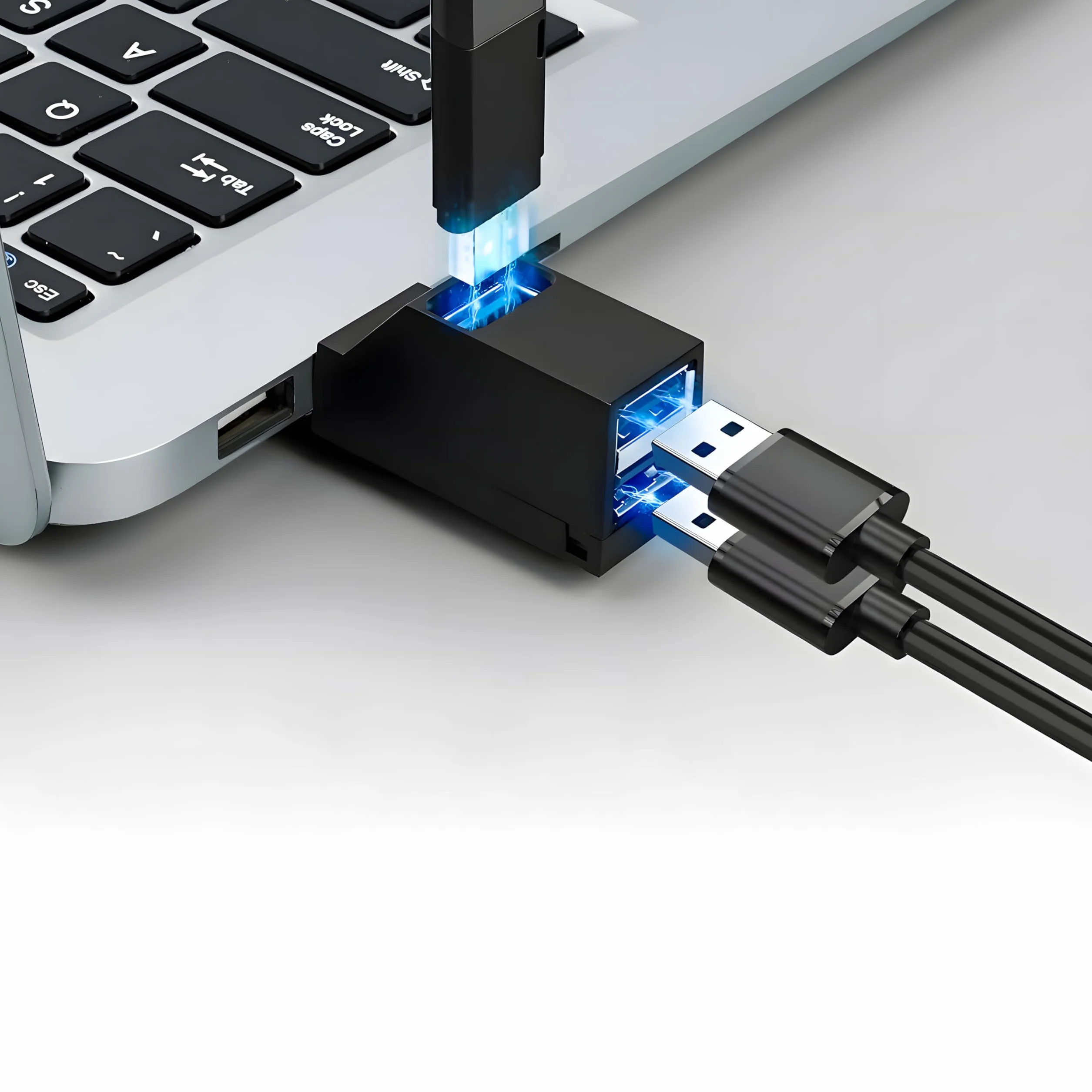 Retoo 3-Port USB Hub Stacja Dokująca 2x USB 3.0 1x USB 2.0 Adapter Rozgałęźnika